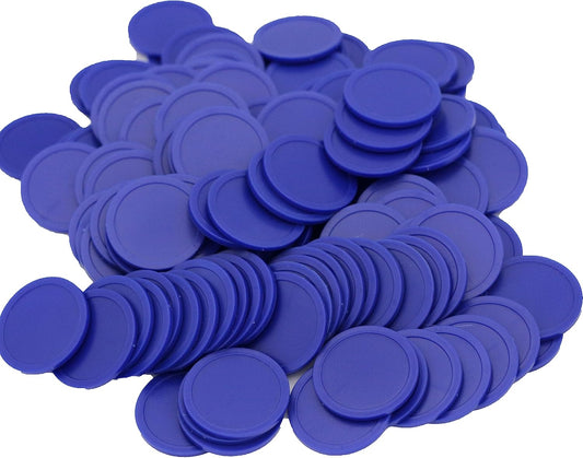35MM/1.37-inch Box of 120 Counting Coins for Poker Chips and Game Coins (Blue, 35MM/1.37-inch)