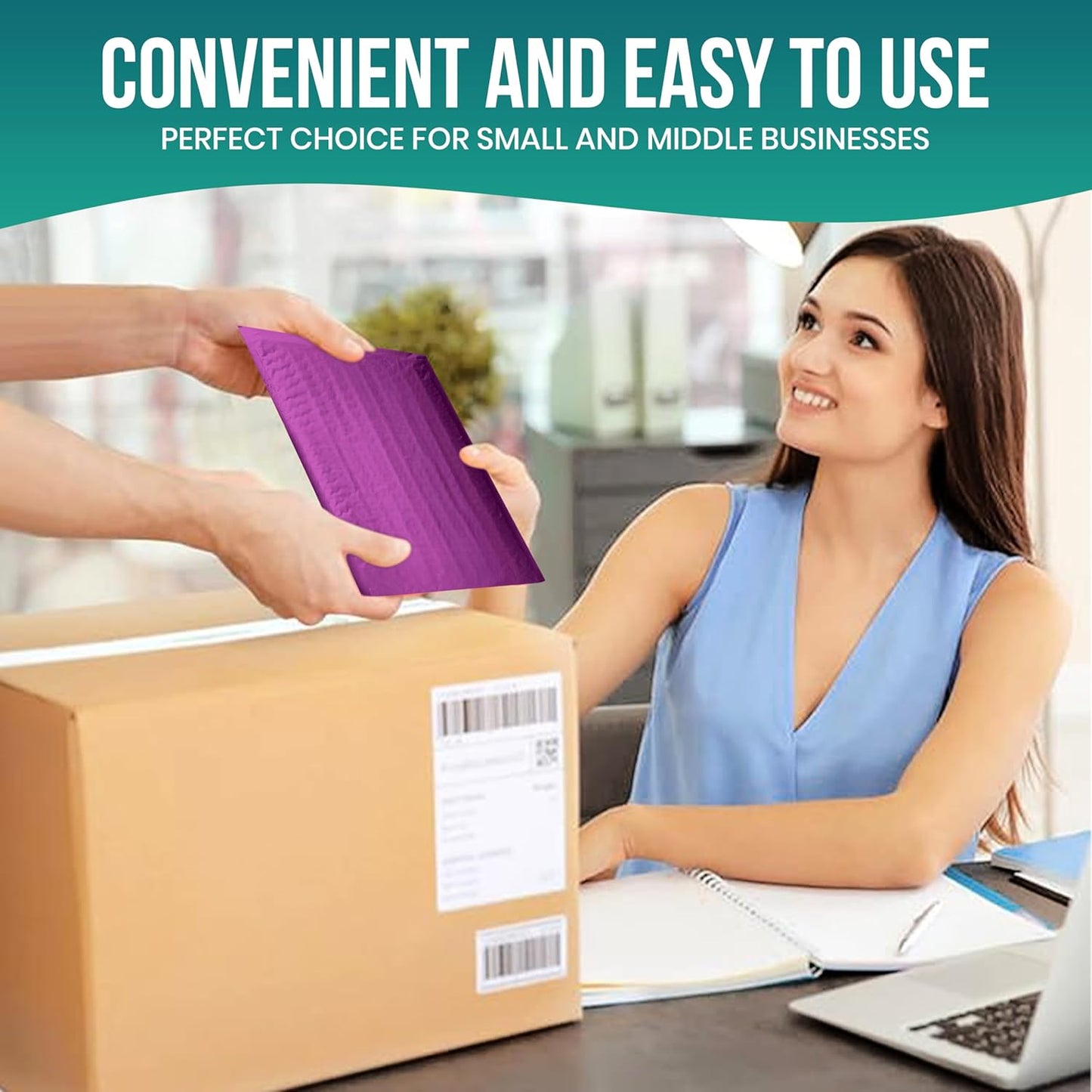 Levex - #0000 4" x 6" [10 Pack] Purple Poly Bubble Mailers, Padded Envelope Mailers, Packing Envelope & Mailing Bags for Shipping