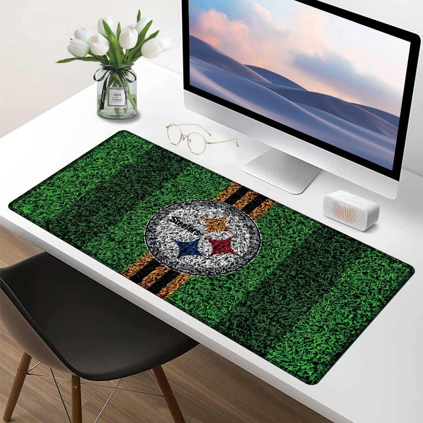 XXL Professional Gaming Mouse Pad, Large Computer Keyboard Mouse Mat Desk Pad with Non-Slip Base and Stitched Edge for Home Office Gaming Work, 31.5x15.7in Extended Mouse Pad Desk Accessories