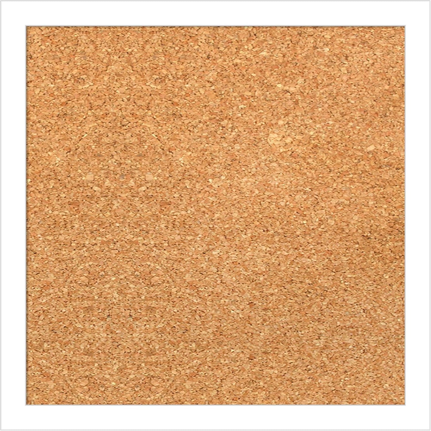 Amanti Art Natural Cork Board for Wall, 13x13 Vision Board with White Frame, X-Small Corkboard Office Decor for Home Organization, Modern Corkboard Pinboard to Display Items for Home Organization in