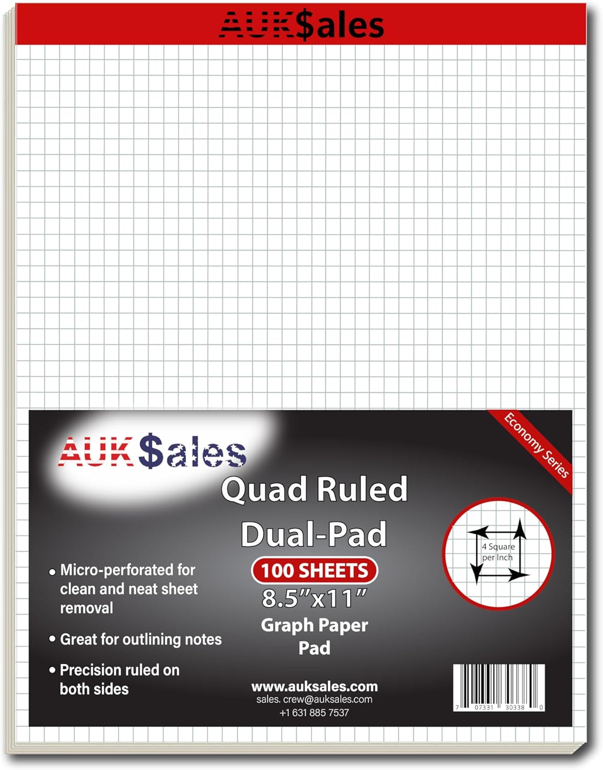 Graph Paper Pad Multisize (1, 8.5" x 11")