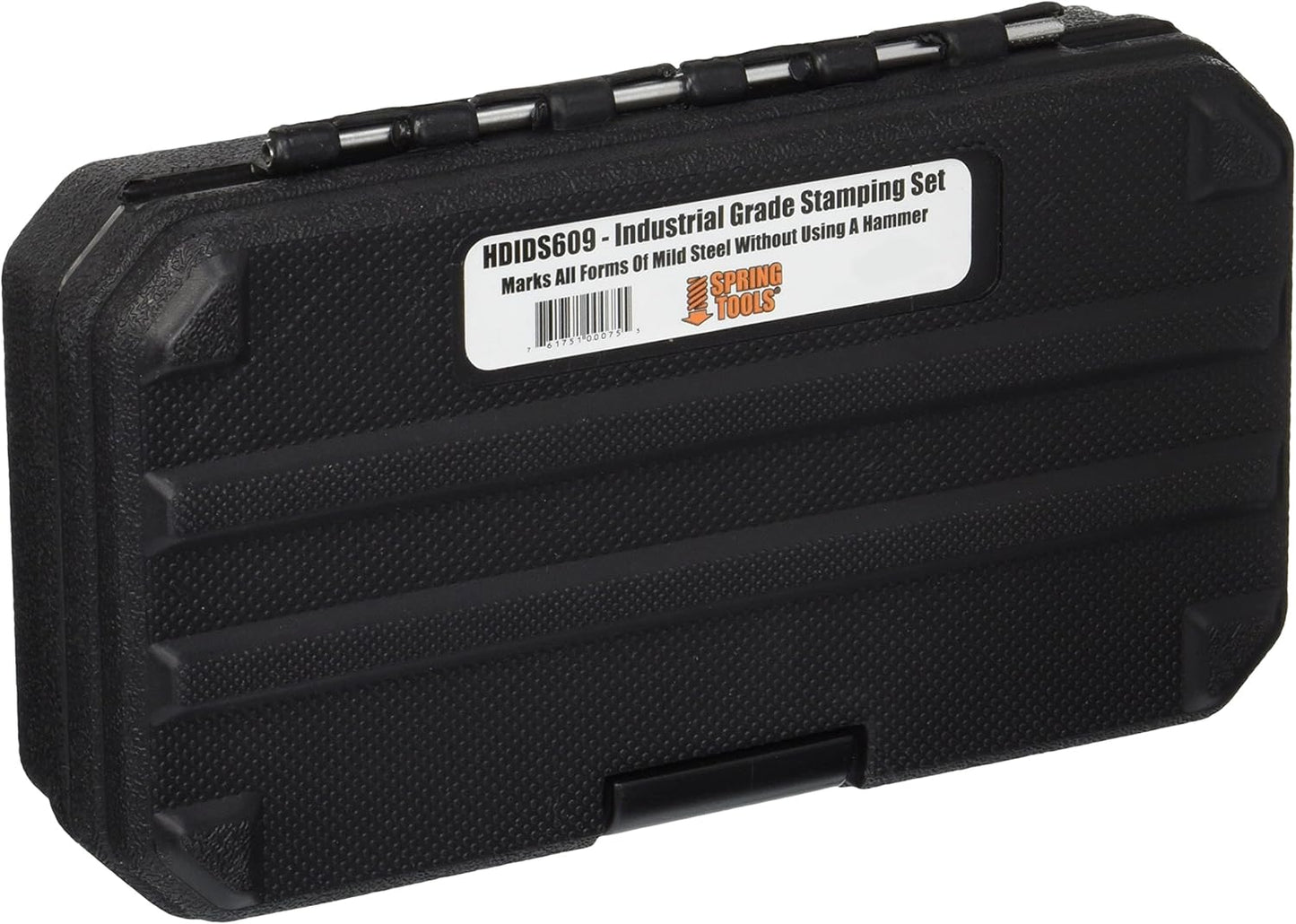 HDIDS609 Hammerless Metal Stamping Kit, 1/4" 39-Piece Alphanumeric Steel Stamps, 5000 LBS Force, A-Z, 0-9, Heavy-Duty Case, USA-Made, Number and Letter Punch