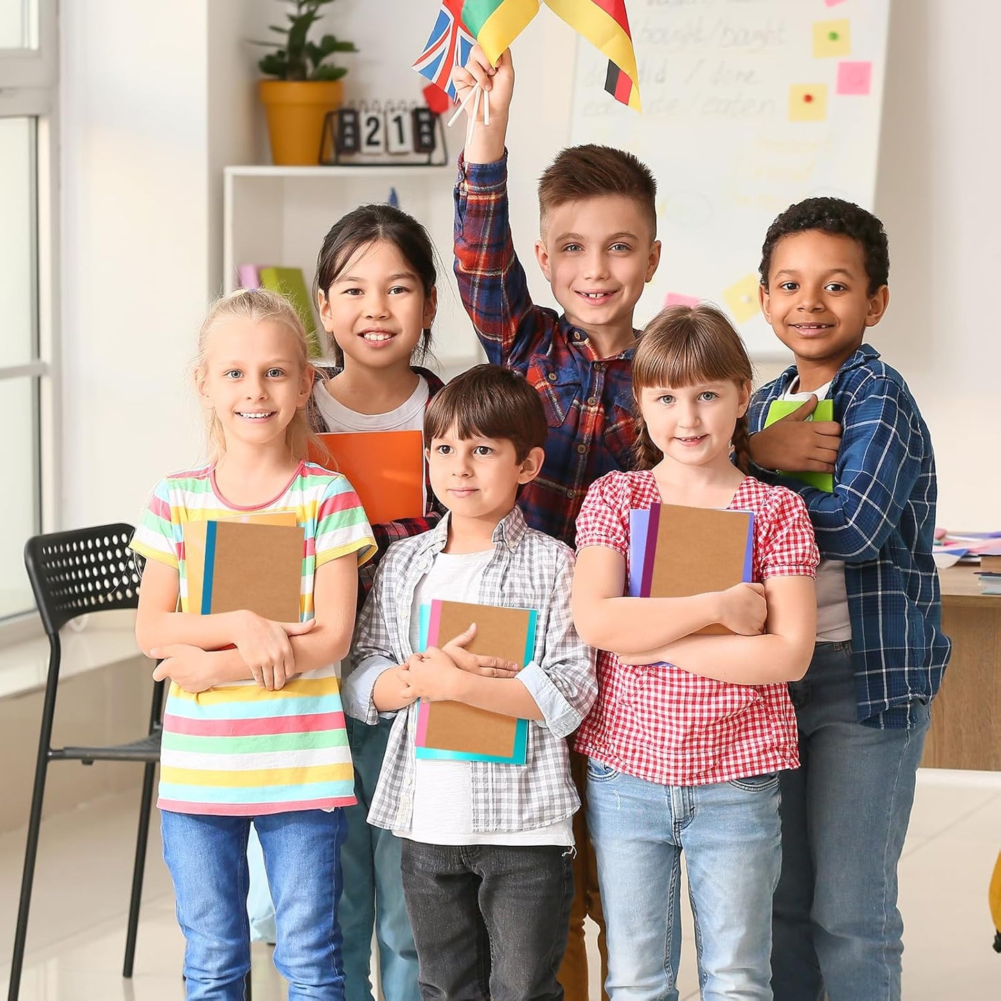 LABUK 40pcs Journals Bulk, A5 Kraft Lined Journaling Notebooks Bulk, Rainbow Composition Notebook, 12 Colors 60 Pages for Writing, School, Kids Gift