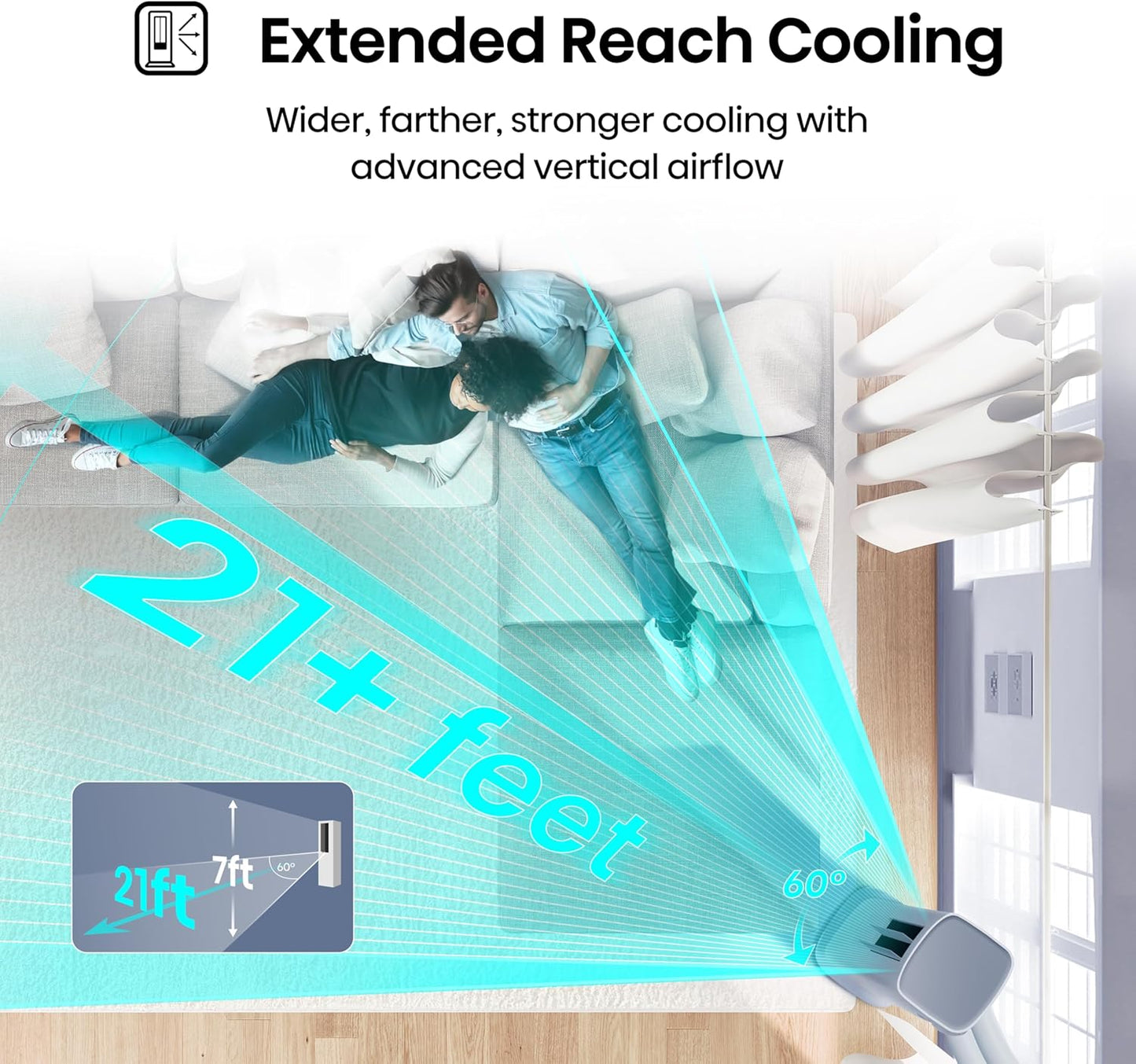 Hisense API0825UW1D Smart Inverter Twin Hose 8,000 BTU (DOE) 350 SF Heat/Cool Tower Portable Air Conditioner, White