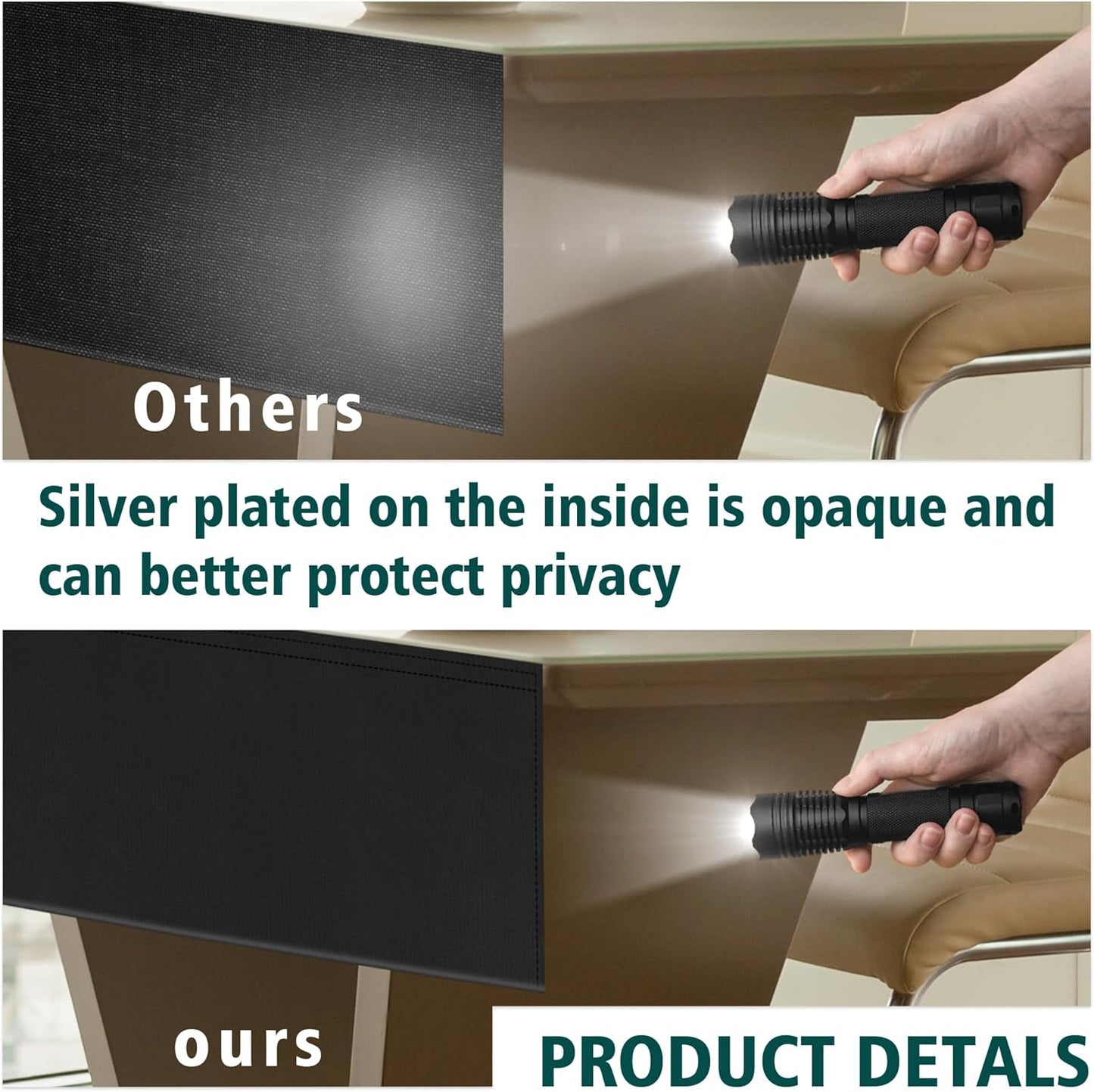 59" Under Desk Privacy Panel with Cable Management Organizer Sleeve Self-Adhesive Modesty Panel for Cord Organizer Pockets and Desk Skirt for Home Office or Standing Workstation