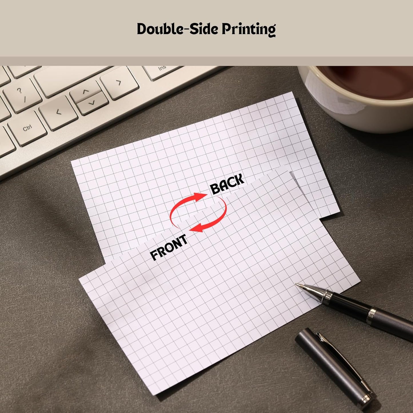 Extra Heavyweight Grid Index Cards 3x5 Inch 92lb Weight Double Sided Graph Ruled Notecards Thick Flash Cards for Note-Taking, Studying, and Organization, Ideal for School, Home and Office - 100 Count