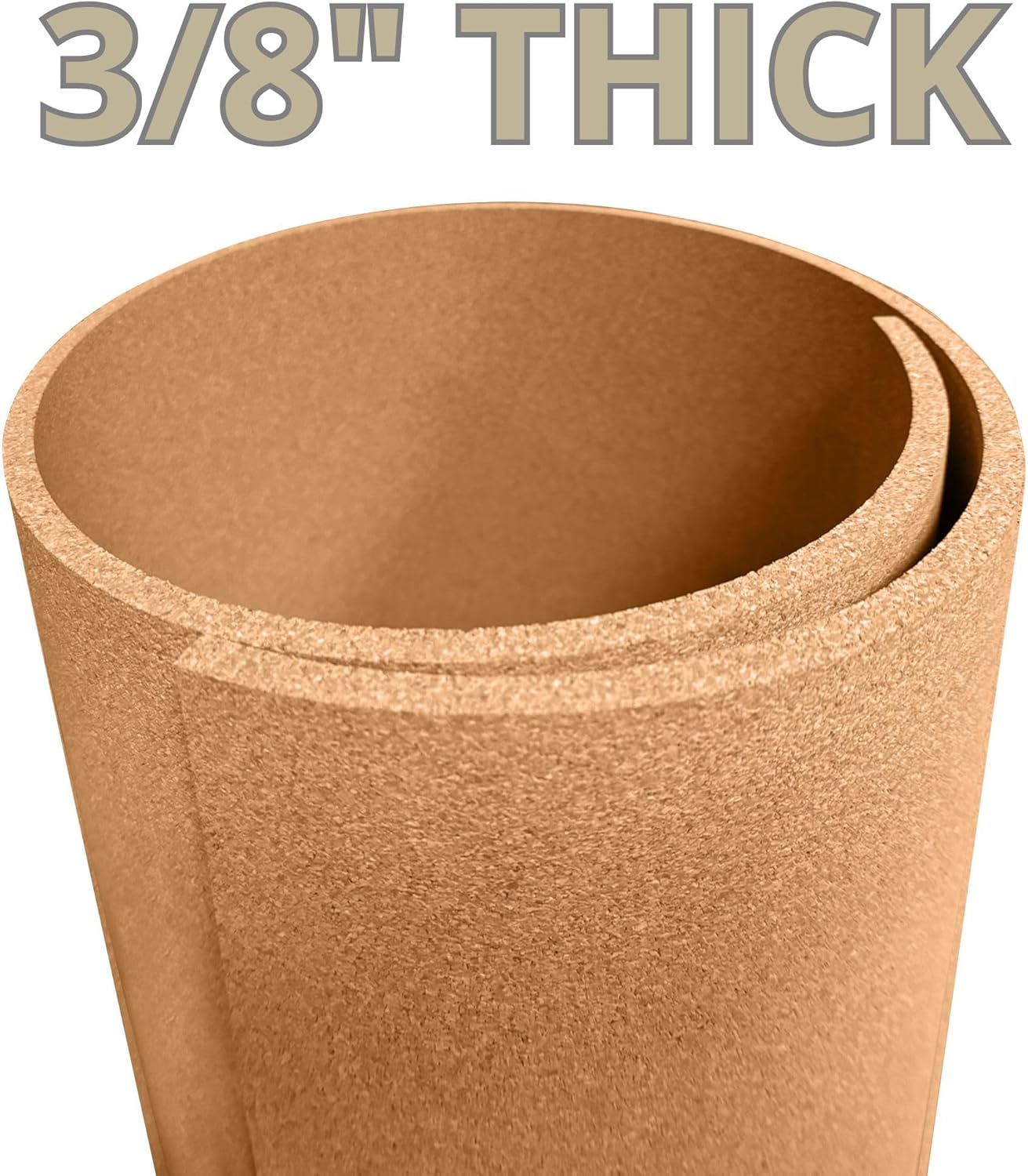 Manton Cork Premium Cork Roll - 4' x 12' x 3/8", 100% Natural Facing Grade Material for Bulletin Boards, Decorative Photo and Message Push Pin Displays - Perfect for Home, School, and Office