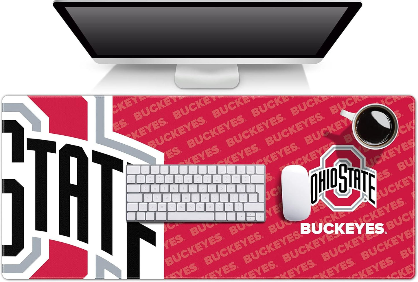 YouTheFan NCAA Ohio State Buckeyes Logo Series Desk Pad