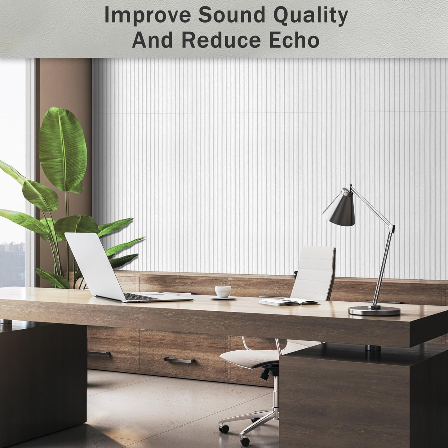 Acoustic Panels 10-Pack, Acoustical Wall Panels 47.2x23.6x0.4 inch, Large Soundproof Panels Self-Adhesive for walls, Acoustic Treatment for Recording Studio&Office Vertical,White