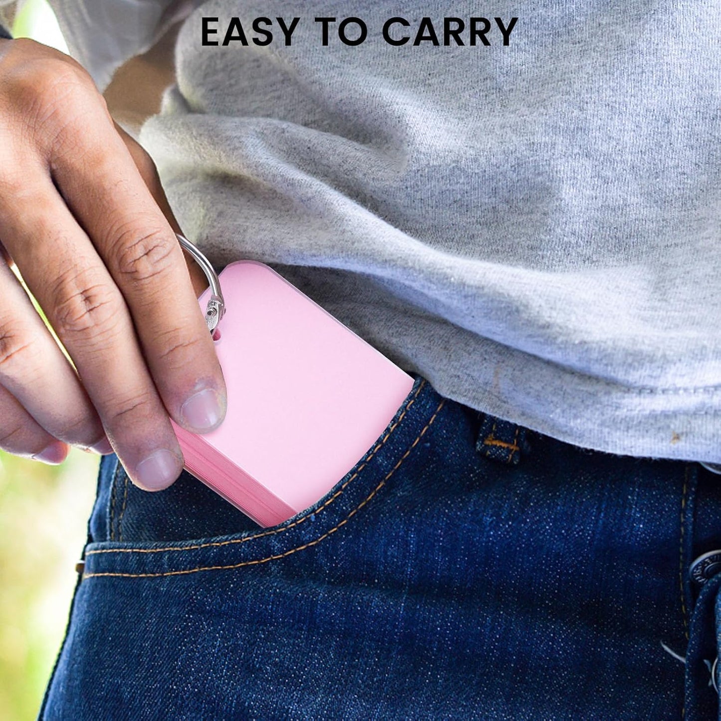 Koogel 400PCS Colored Index Cards, 2.2 x 3.5 Inch, Small Index Cards Bulk with Ring, Easy Flip Portable Notecard Blank On Both Sides Flashcard for Studying School Classroom College Supplies, 8 Colors