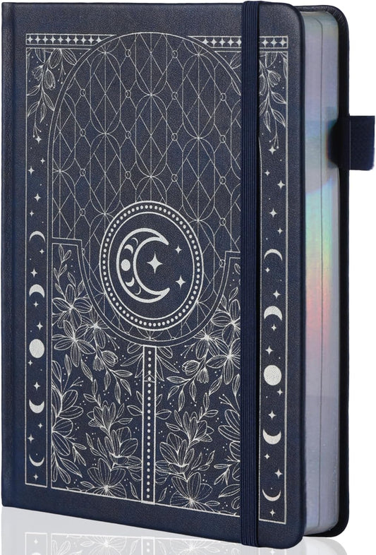 TIEFOSSI Bullet Dotted Journal Notebook, 160gsm 256 Numbered Thick Paper, A5 Hardcover Dotted Grid Diary for Women Men Work Writing, Bullet Dot Journaling, Drawing, 5.8 x 8.3 in