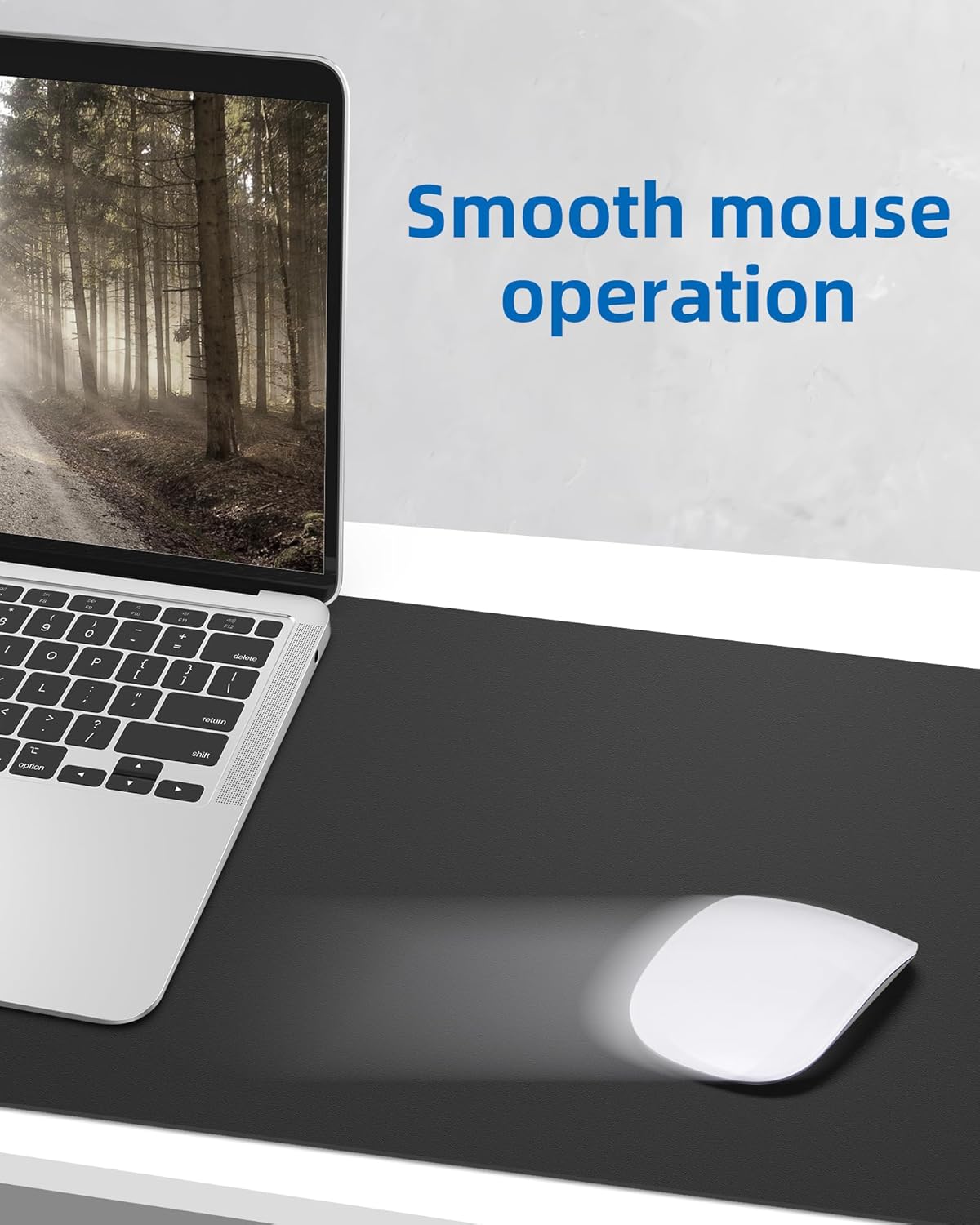 Leather Desk Pad Blotter,Mouse Pad,Office Desk Mat, Non-Slip PU Leather Desk mat,Large Desk mat,Waterproof Keyboard mat for Office/Home/Decor (Black,31.5" x 15.7")