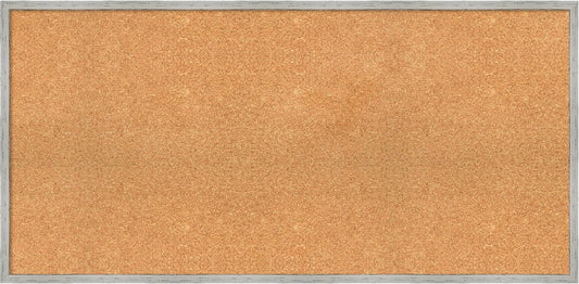 Amanti Art Natural Cork Board for Wall, 23x47 Vision Board with White Frame, Oversize Corkboard Office Decor for Home Organization, Cottage Corkboard Pinboard to Display Items for Home Organization