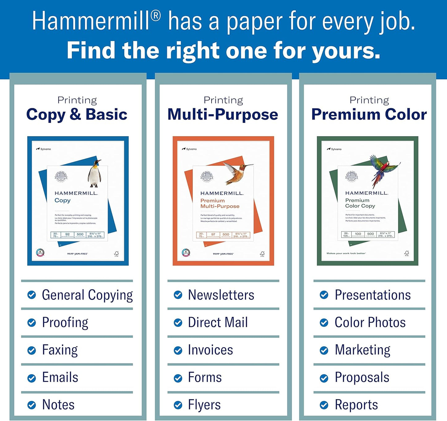 Hammermill Printer Paper, Great White 30% Recycled Paper, 8.5 x 11-1 Ream (500 Sheets) - 92 Bright, Made in the USA, 086710