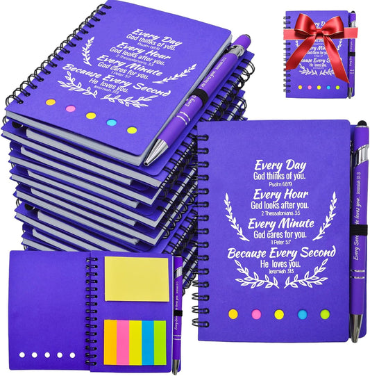 200 Pcs Bulk Fathers Day Christian Gifts Prayer Journal for Woman - 100 Set Religious Notepad with Christian Pen - Bible Notebook - Church Gifts for Inspirational, Bible Study, Devotions ( Elegant )