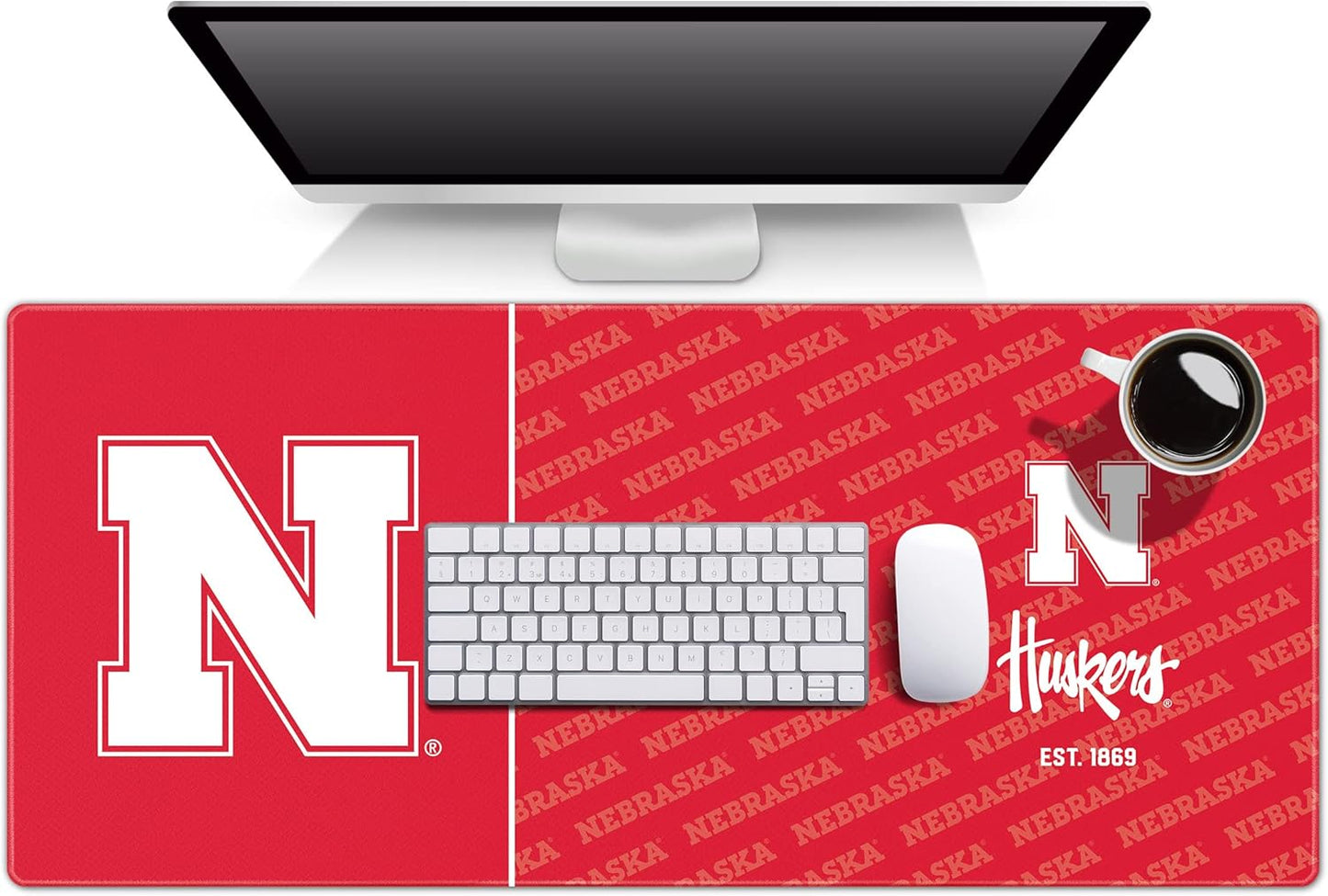 YouTheFan NCAA Nebraska Cornhuskers Logo Series Desk Pad