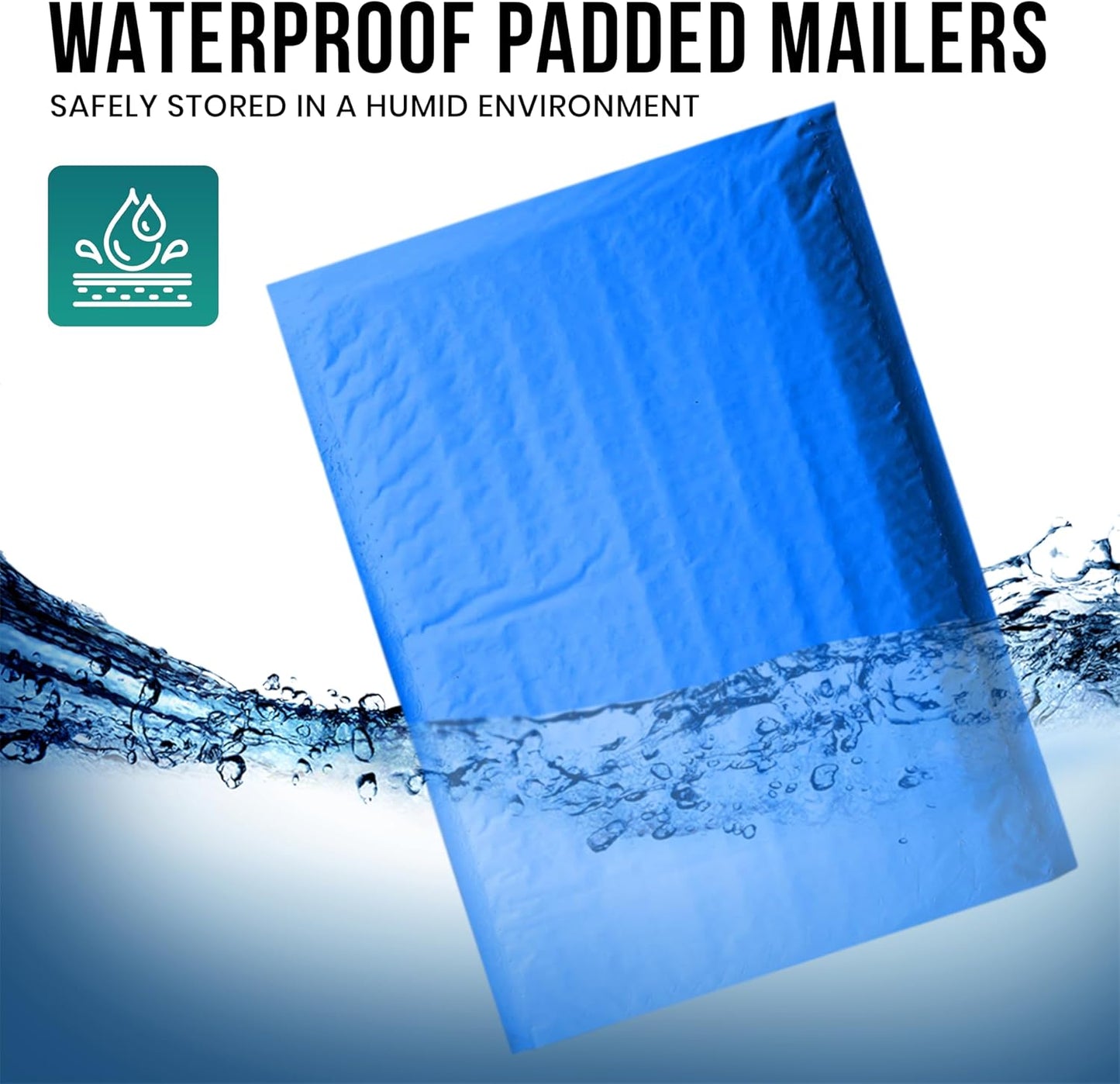 Levex - #0 6" x 10" [5 Pack] Blue Poly Bubble Mailers, Padded Envelope Mailers, Packing Envelope & Mailing Bags for Shipping