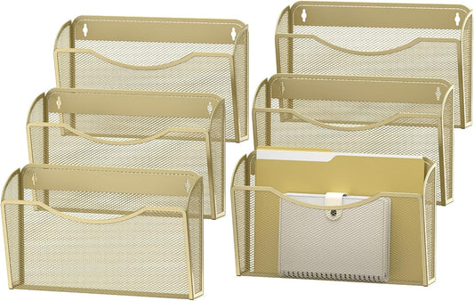 Wall File Organizer,Hanging Wall Mounted File Folder Binder Holder Mail Organizer for Office,Home and School Supplies