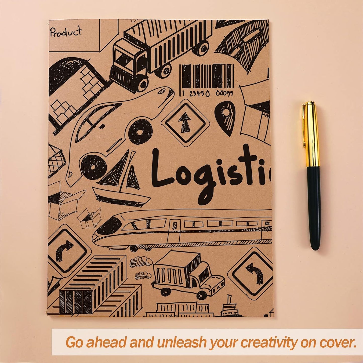 Lincia 24 Pack Large Kraft Notebooks Bulk, 8.5 x 11 Inch College Ruled A4 Subject Diary Journals Notebooks for Office Notes Writing Supplies, 60 Pages