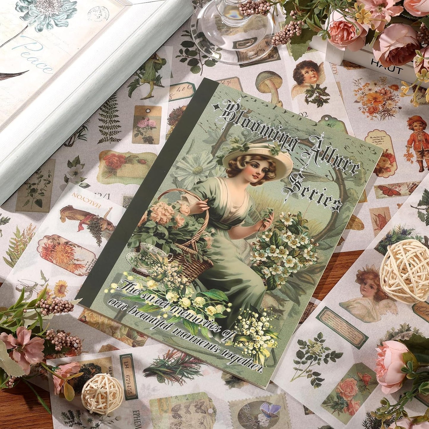 Vintage Scrapbook Stickers 24 Sheets 480 Precut People Stickers for Scrapbooking Washi Sticker for Journaling Vintage Junk Journal Supplies