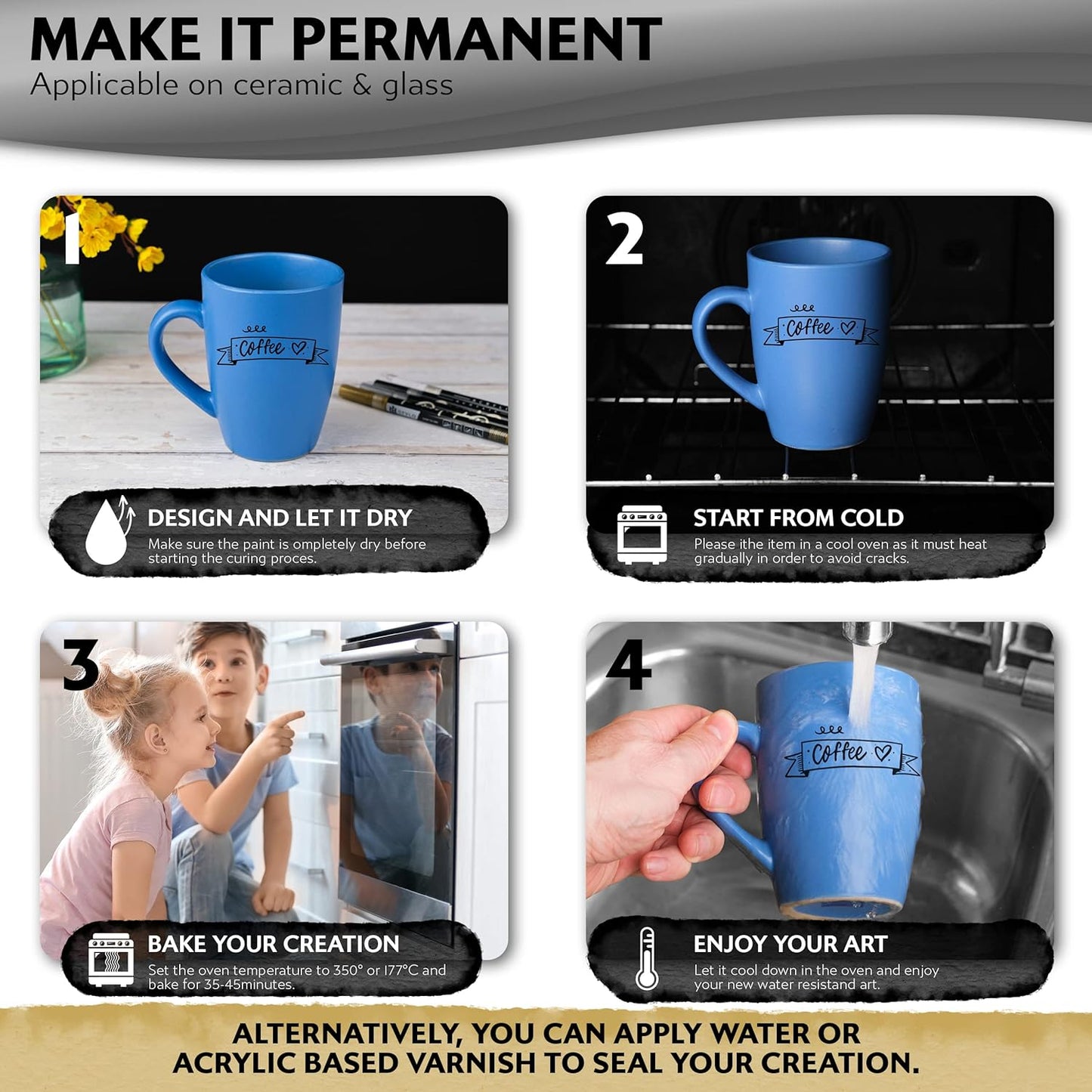 Stylo 4 Count Acrylic Metallic Pens - White Paint Pens - Fine Tip Permanent Acrylic Metallic Paint Markers for Rock Painting, Glass, Wood, Ideal for Arts and Crafts (Pack of 4, White)