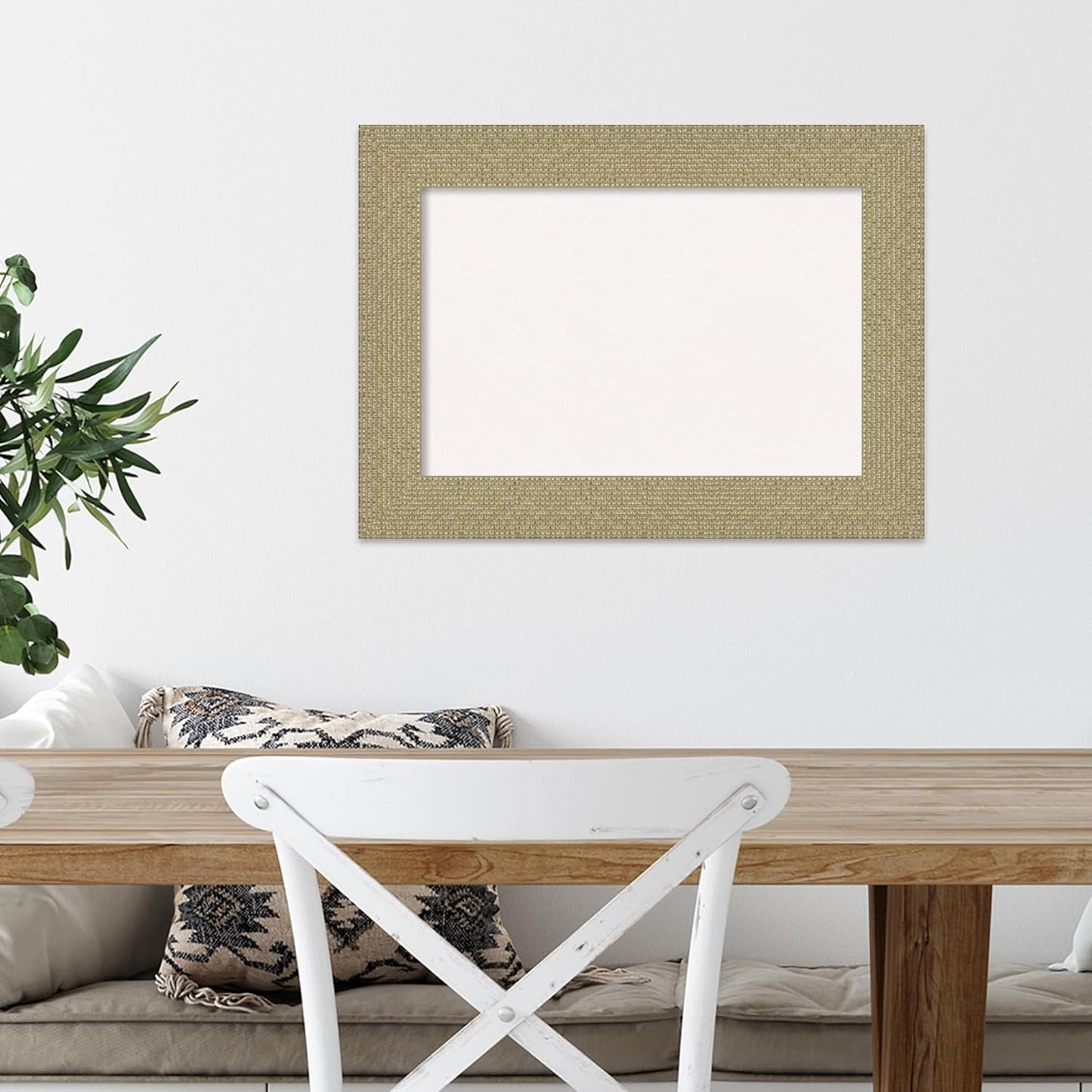 Amanti Art White Cork Board for Wall, 16x22 Vision Board with Gold Frame, Small Corkboard Office Decor for Home Organization, Casual Corkboard Pinboard to Display Items for Home Organization in