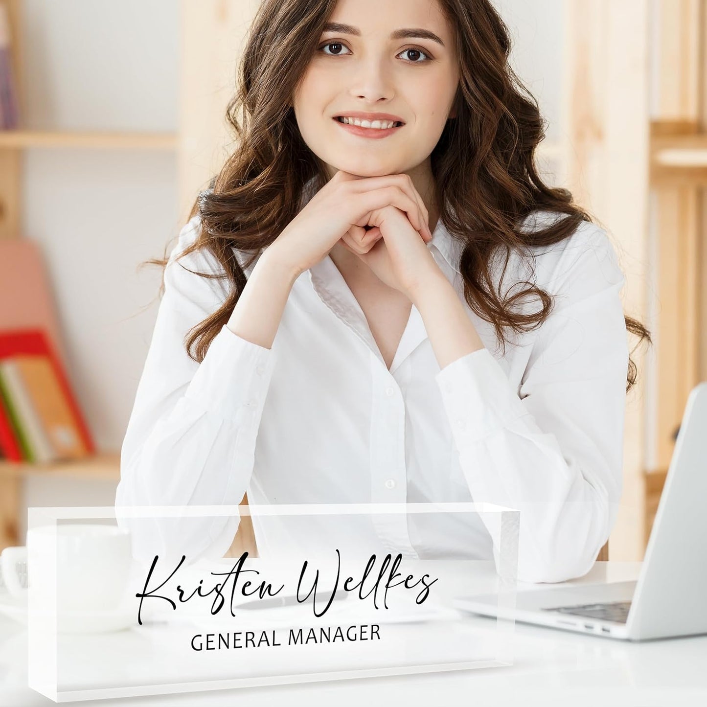 Desk Name Plate Personalized Acrylic Name Plate for Desk, Office Desk Decor for Women & Men, Custom Gifts for Boss, Manager, Teacher, Nurse, Doctor, Lawyer, Employee Appreciation Gifts