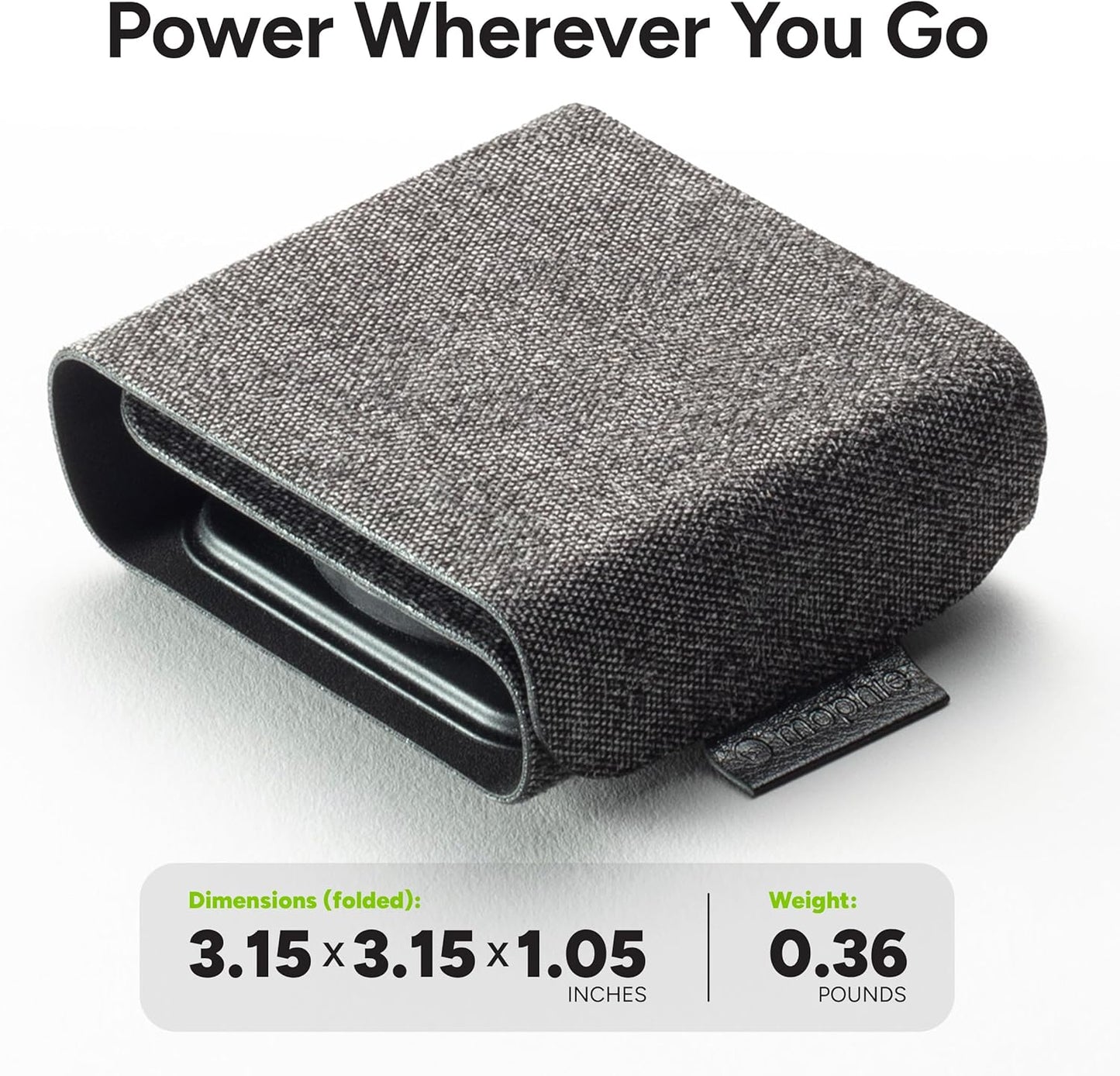 Mophie 3-in-1 Travel Charger with MagSafe - Portable Wireless Charging Hub, Compatible w/Apple Devices, iPhone 17/16/15/14/13/12 Series, Apple Watch Series 11 to 1 & Ultra, AirPods Pro/3rd Gen, Black