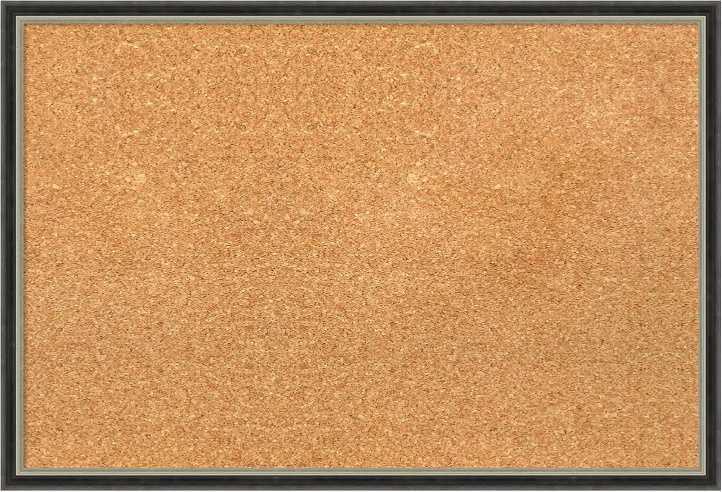 Amanti Art Natural Cork Board for Wall, 17x25 Vision Board with Black Wood Frame, Medium Corkboard Office Decor for Home Organization, Modern Contemporary Corkboard Pinboard to display items for home
