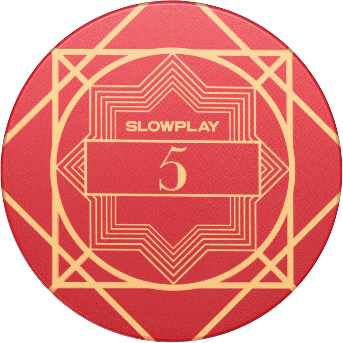 SLOWPLAY Nash Ceramic Poker Chips in Bulk, Casino Grade Ceramic 12-Gram Poker Chip for Texas Hold'em, 43mm Professional Chips Pack of 50 with Denomination of 5