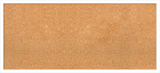 Amanti Art Natural Cork Board for Wall, 17x37 Vision Board with White Frame, Medium Corkboard Office Decor for Home Organization, Modern Corkboard Pinboard to Display Items for Home Organization in