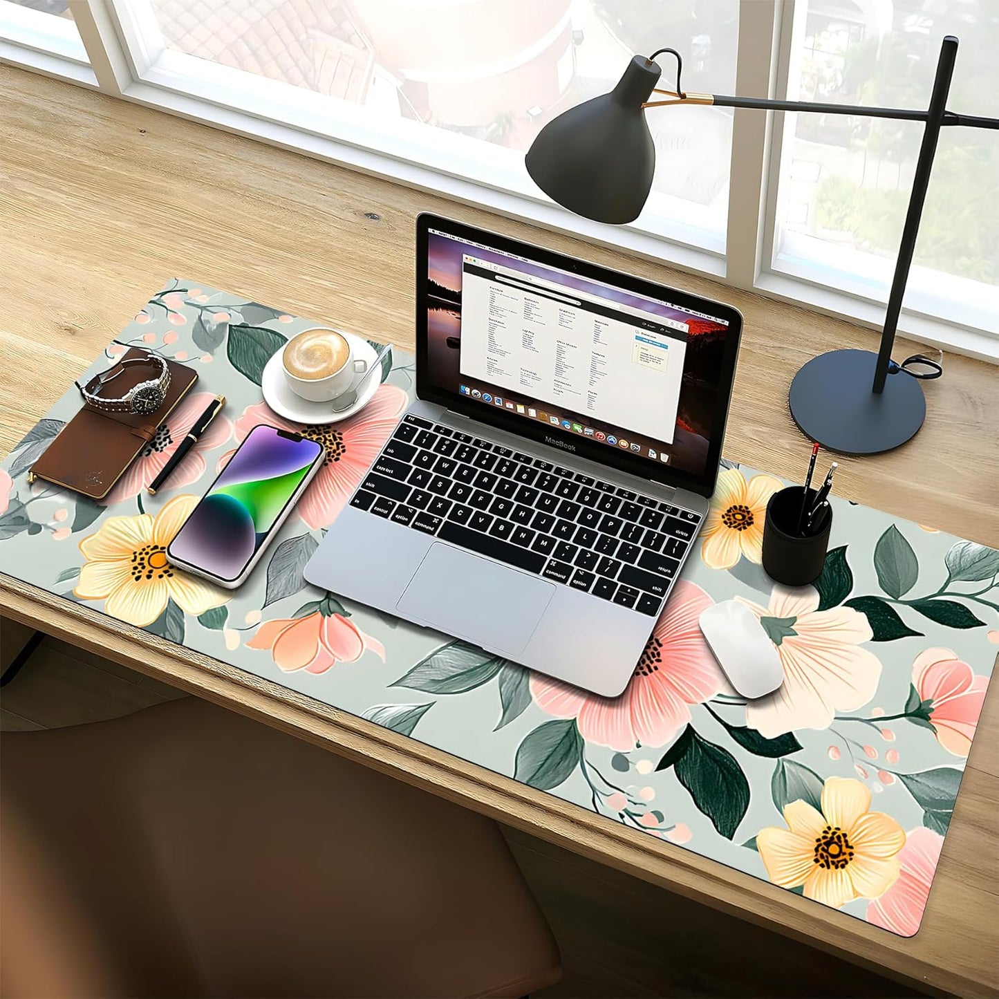 Large Gaming Mouse Pad (31.5"x11.8") - XXL PU Leather Waterproof Desk Mat with Non-Slip Rubber Base for Keyboard, PC & Office