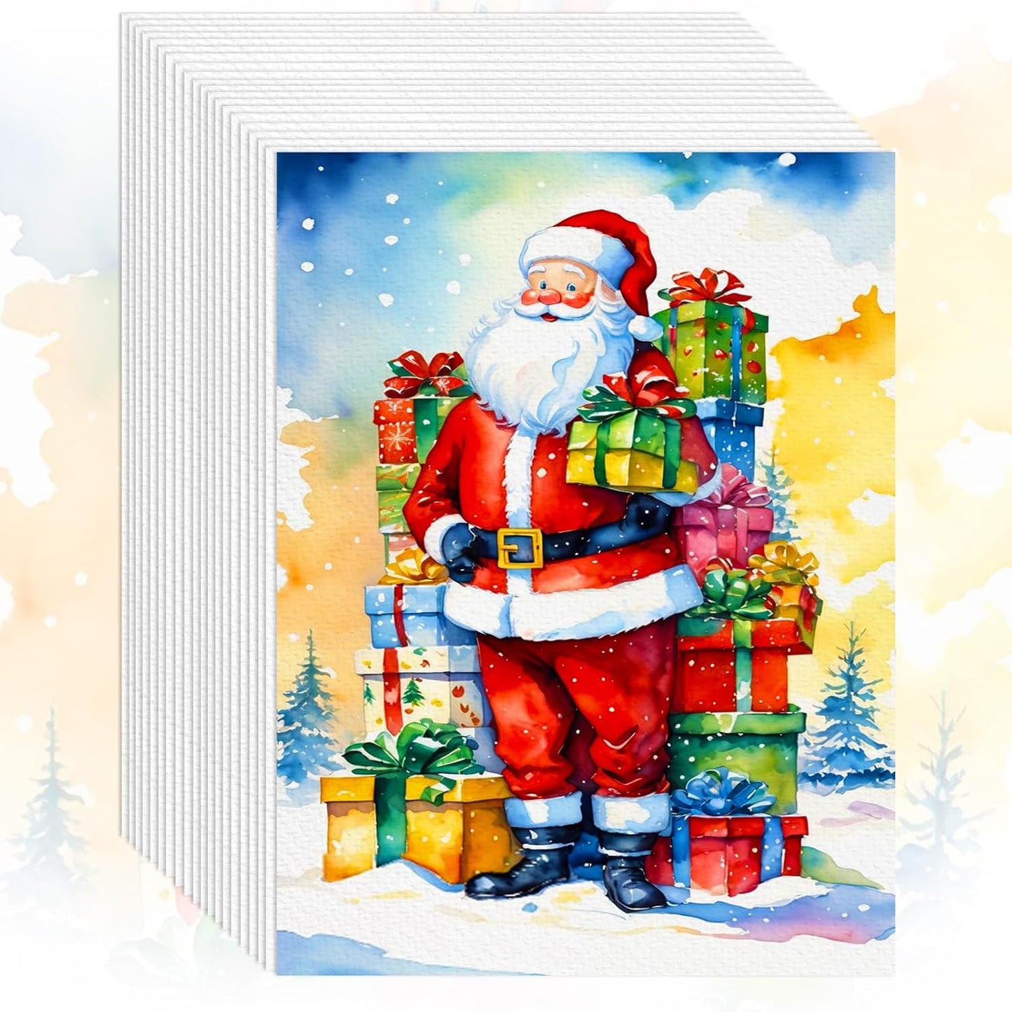 Watercolor Paper, Art Supplies for Adults Kids, 9"x12" Artist Sketch Easel Acrylic Painting Water Color Drawing Paper Bulk, Valentines Day Easter Gifts for 8 9 10 11 12 13 14 Year Old Teens Girl Boys