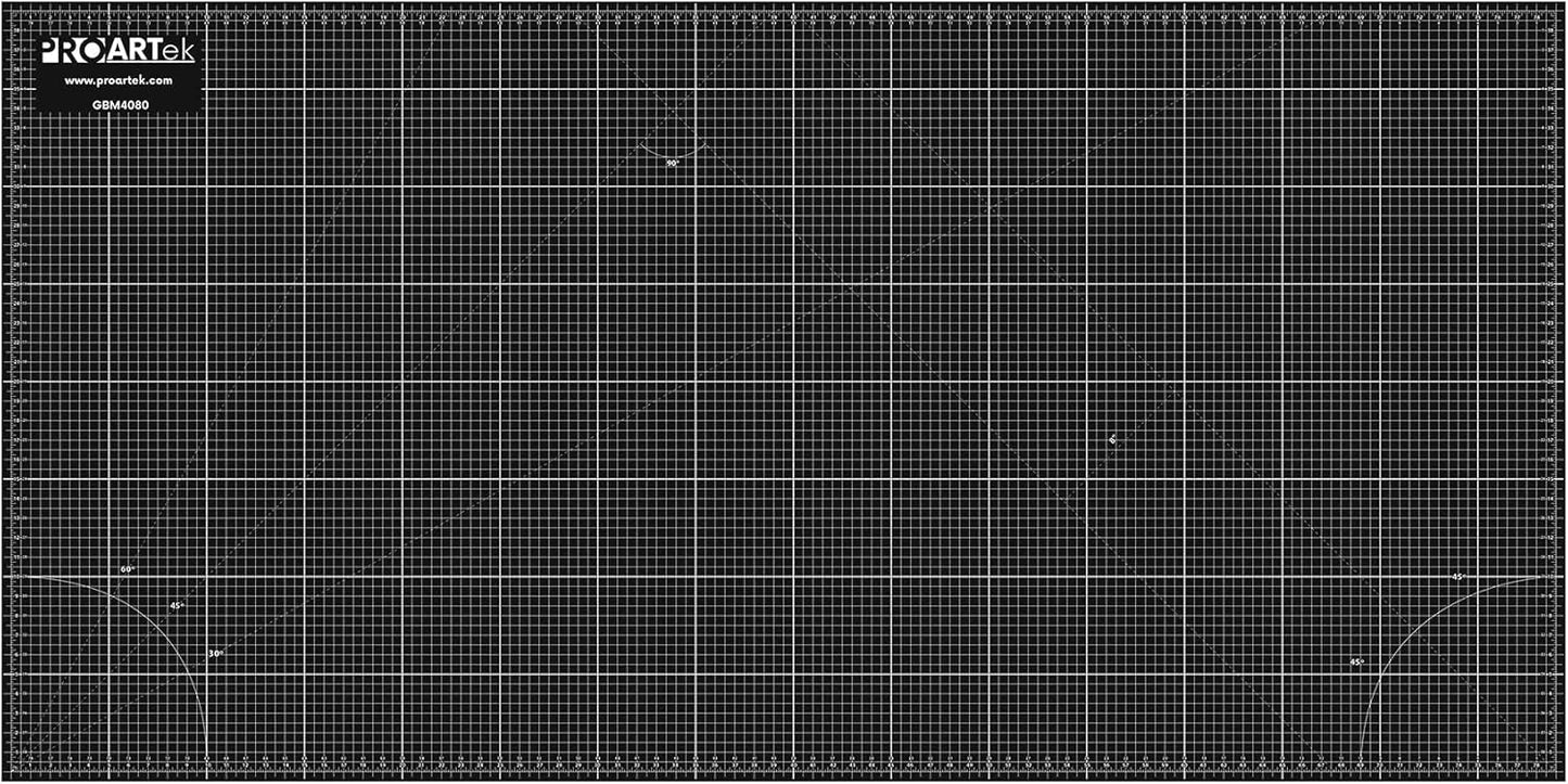 PK00013 Model GBM4080 Series 40" x 80" Professional Cutting Mat; Double-Sided Green/Black; Self-Healing; For Graphic Arts, Hobbies, Sewing, Scrapbooking, and other Cutting Projects