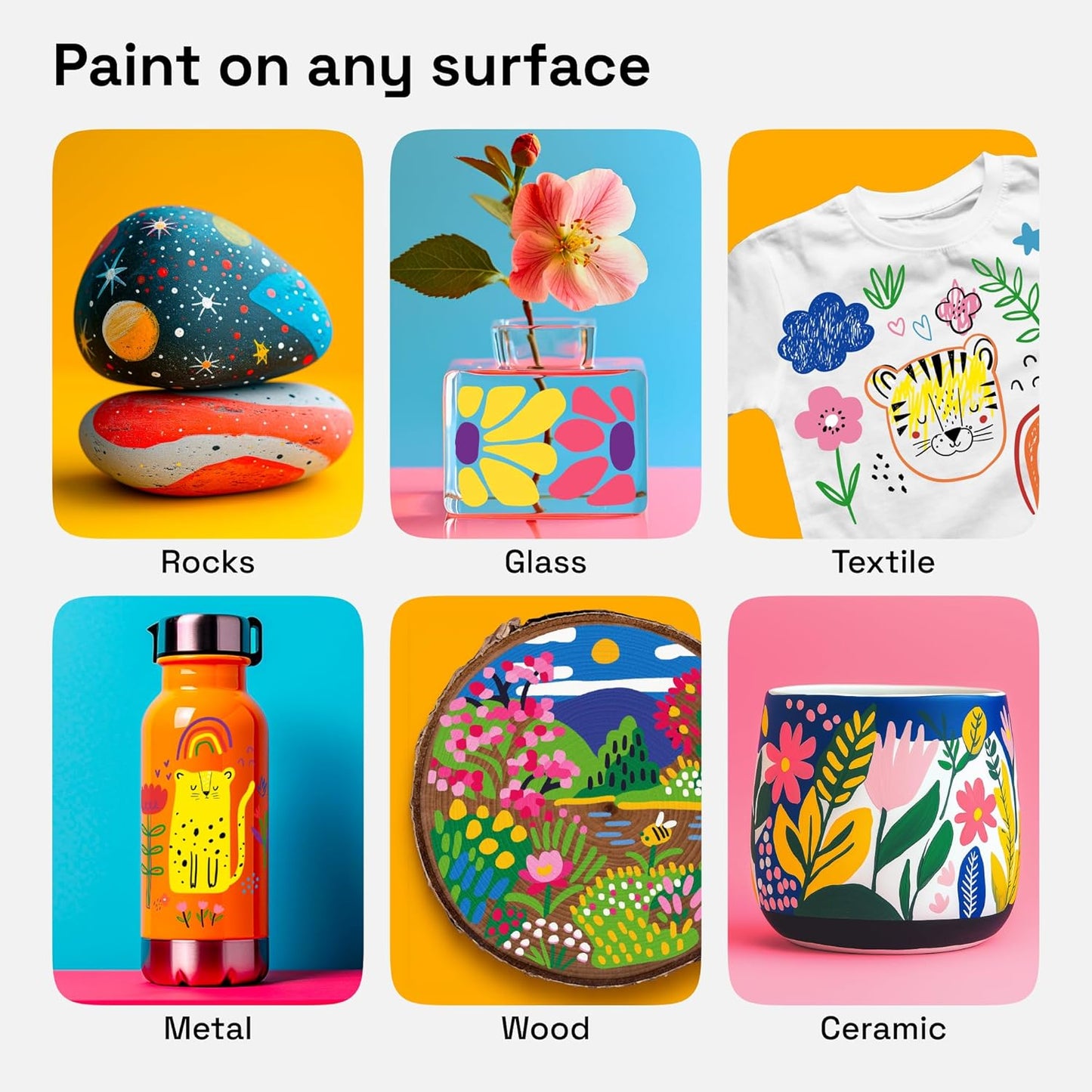 ARTISTRO Acrylic Paint Markers for Rock, Fabric, Wood, Glass, Craft - 24 Quick Dry Dual-Tip Paint Pens for Halloween Decorations - Pumpkin Painting Kit, Drawing Markers, Art Supplies, Christmas Gift