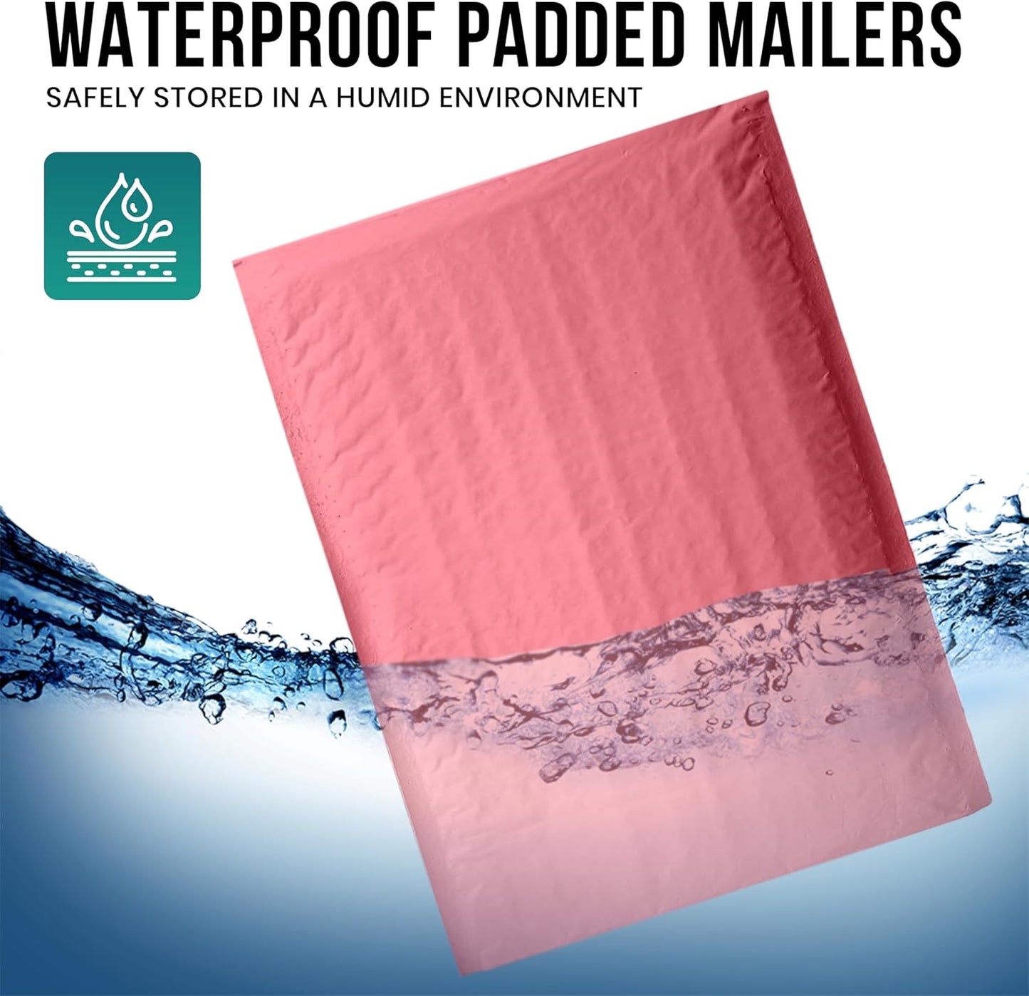 Levex - #000 4" x 8" [5 Pack] Pink Poly Bubble Mailers, Padded Envelope Mailers, Packing Envelope & Mailing Bags for Shipping