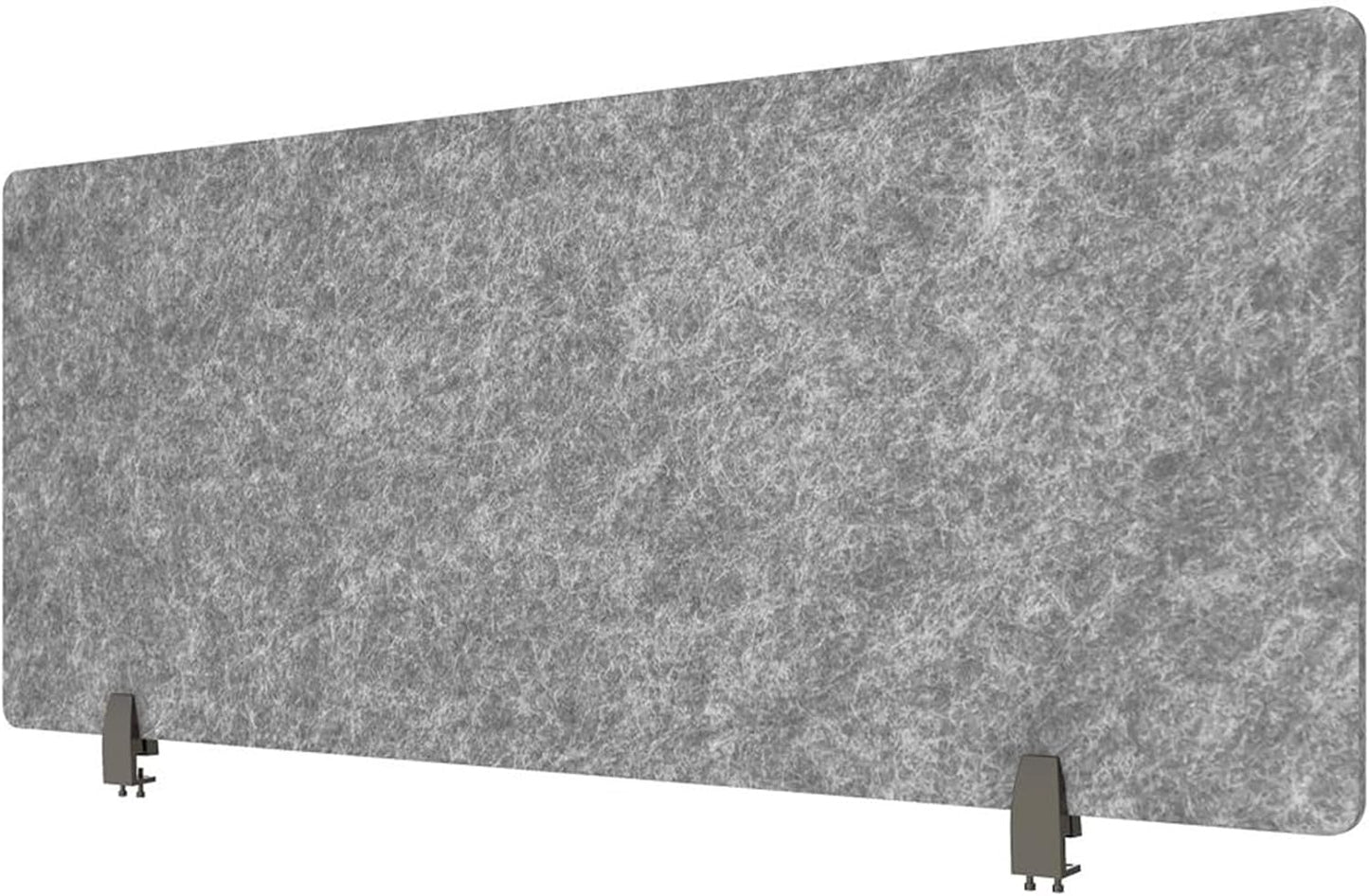 Stand Up Desk Store ReFocus Raw Clamp-On Acoustic Desk Divider Mounted Privacy Panel to Reduce Noise and Visual Distractions (Castle Gray, 59" x 16")