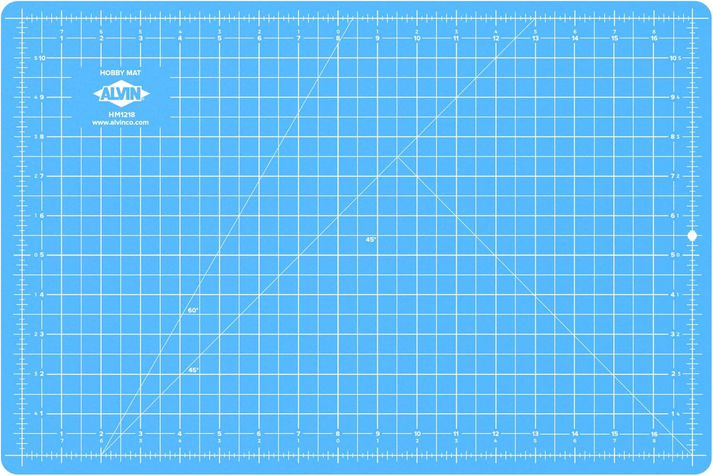 ALVIN HM Self-Healing Cutting Mat for Hobbies 12 x 18 inch | Double-Sided Blue/Grey | 3-Layer Gridded Surface for Arts, Crafts and Sewing - Model HM1218