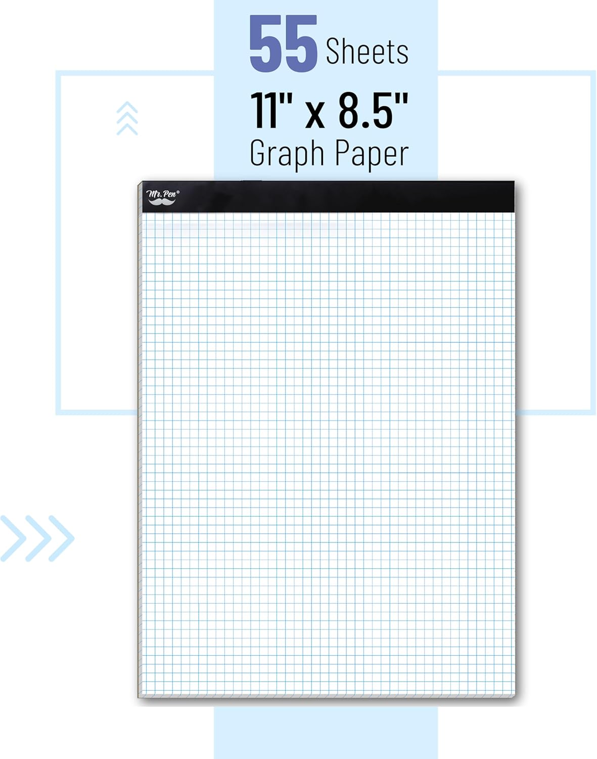 Mr. Pen Graph Paper, Grid Paper, 4x4 (4 Squares per inch), 11"x8.5", 55 Sheet