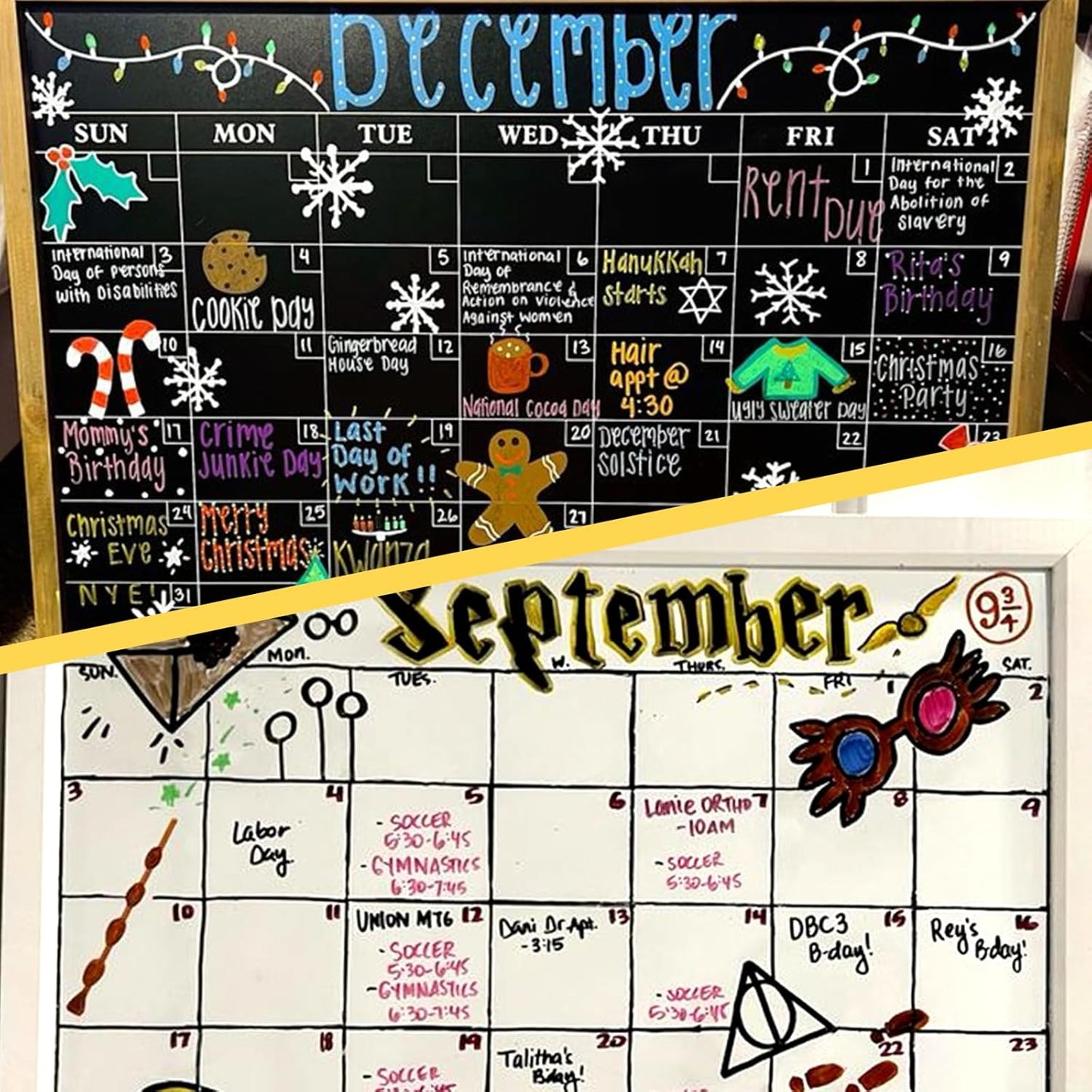 SFAIH 8 Vibrant Liquid Chalk Markers Erasable - 0.7-1mm Fine Tip Chalkboard Pens for Blackboards, Calendar, Acrylic Board, Glass, Signs, Mirror, Dust Free, Non-Toxic, With Highlighter Color Markers