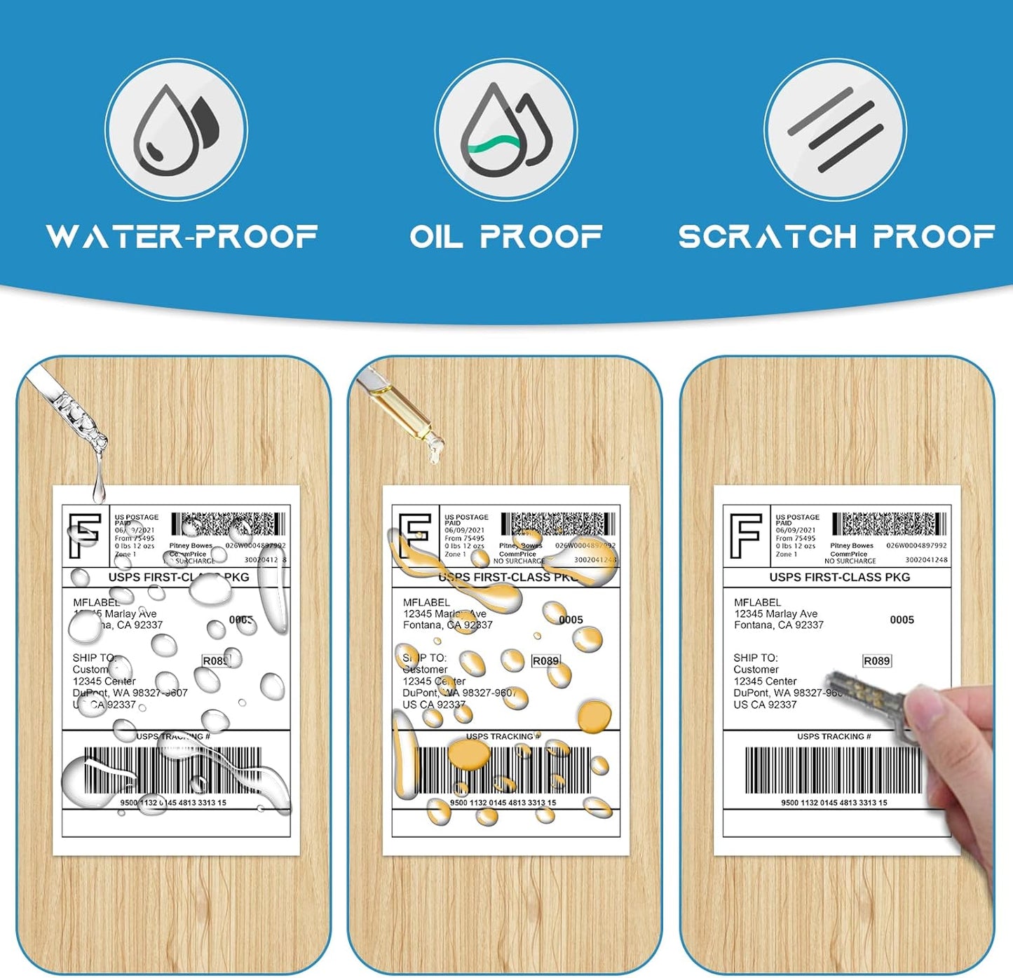 MFLABEL 4x6 Thermal Shipping Labels - 20 Rolls of 250, Perforated & Smudge-Proof Direct Thermal Labels Compatible with Rollo, Zebra, Munbyn |for Amazon USPS UPS FedEx Shopify (Not for Dymo/Brother)