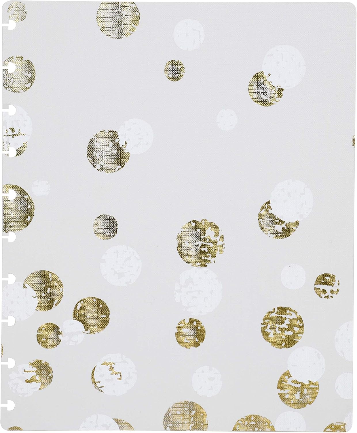 Talia Discbound Notebooks, Planner, Customizable, (xBounce Gold, Midsize (7.5in x 9.75in))