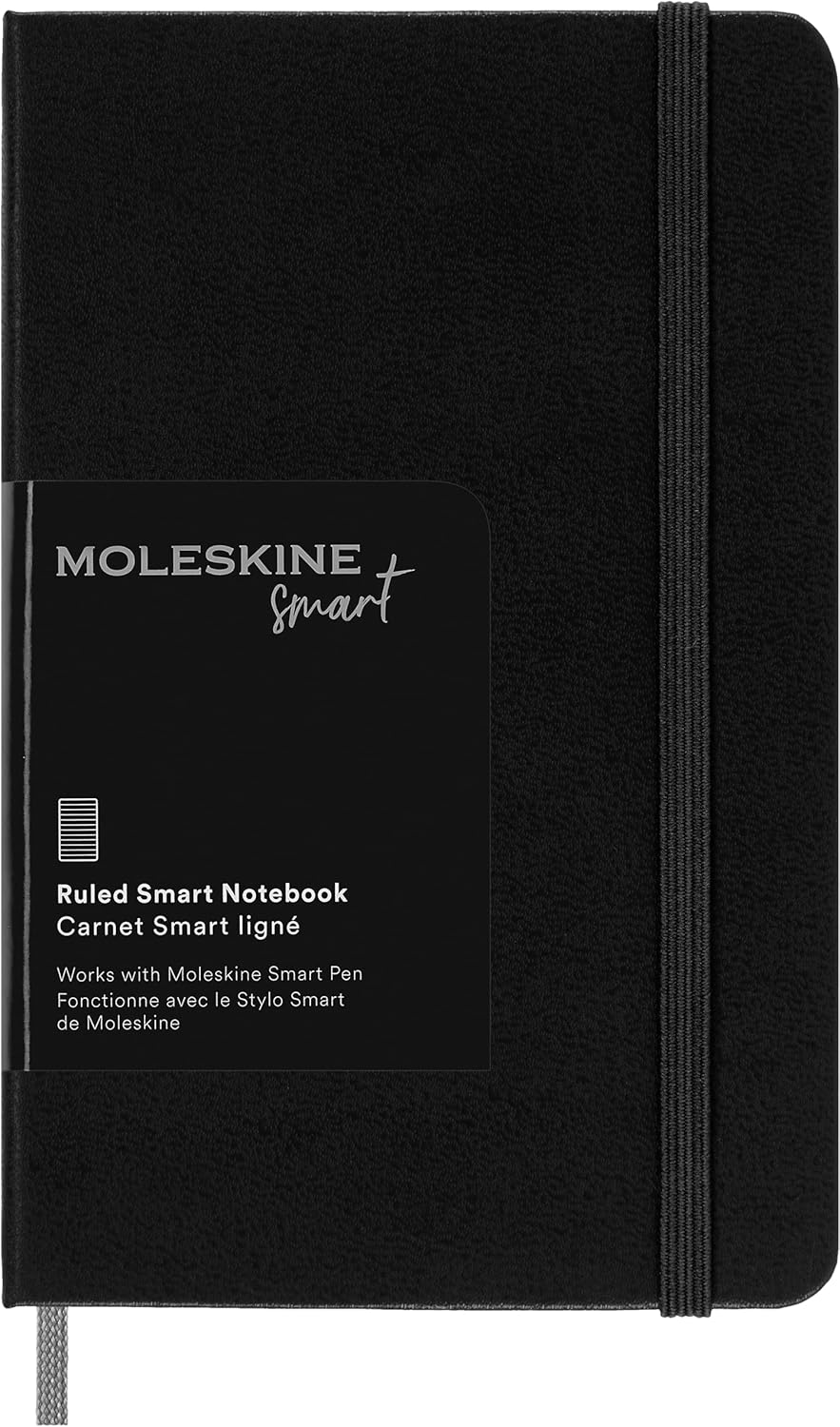 Moleskine Smart Notebook, Pocket, Ruled, Black, Hard Cover (3.5 x 5.5)