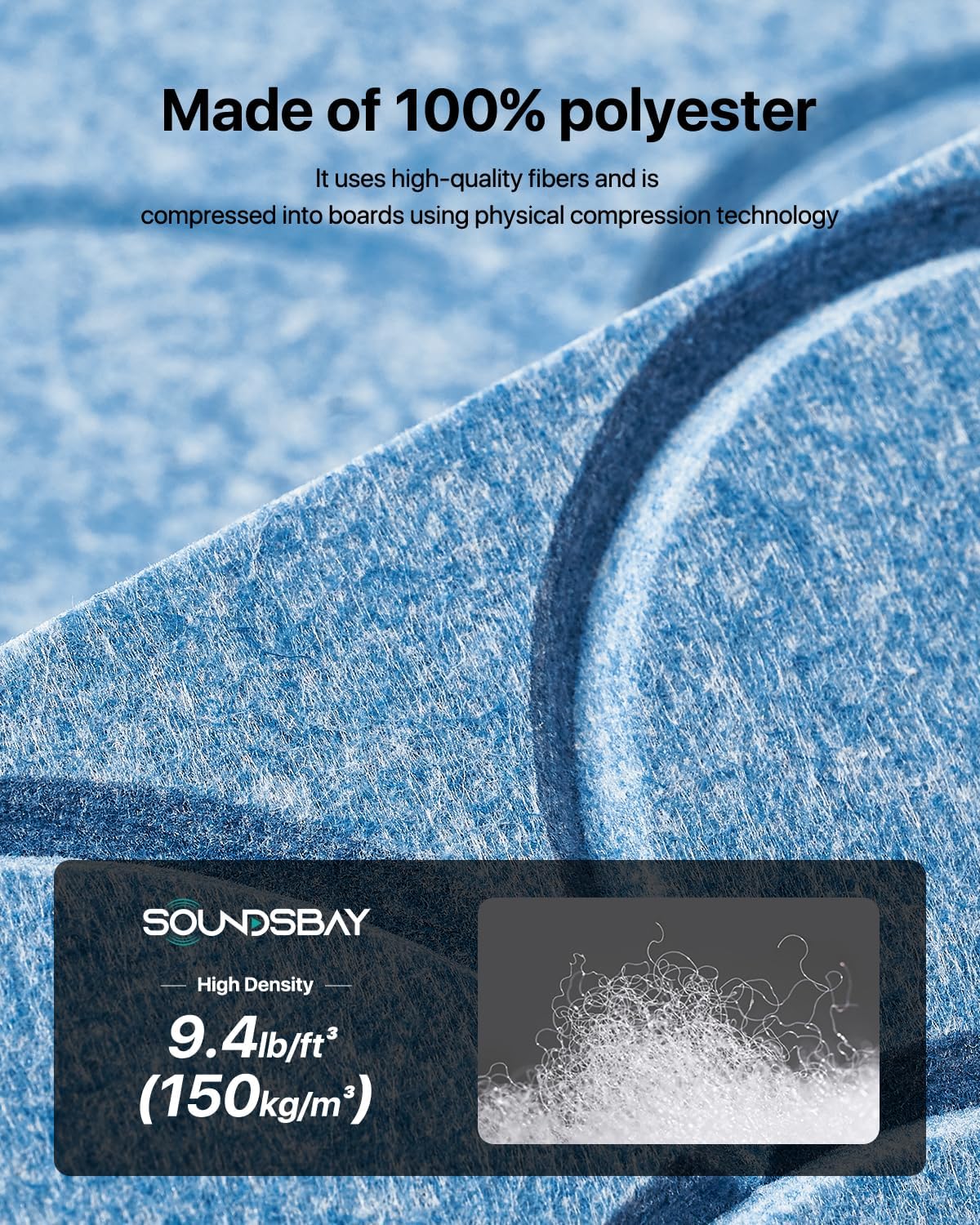 12-Pack Shell Acoustic Wall Panels Self-Adhesive, 10.6lb/ft³ High Density Sound Proof Foam Panels for Walls, 12" X 12" Soundproof Wall Panels for Door, Ceiling, Home Office, Sky Blue