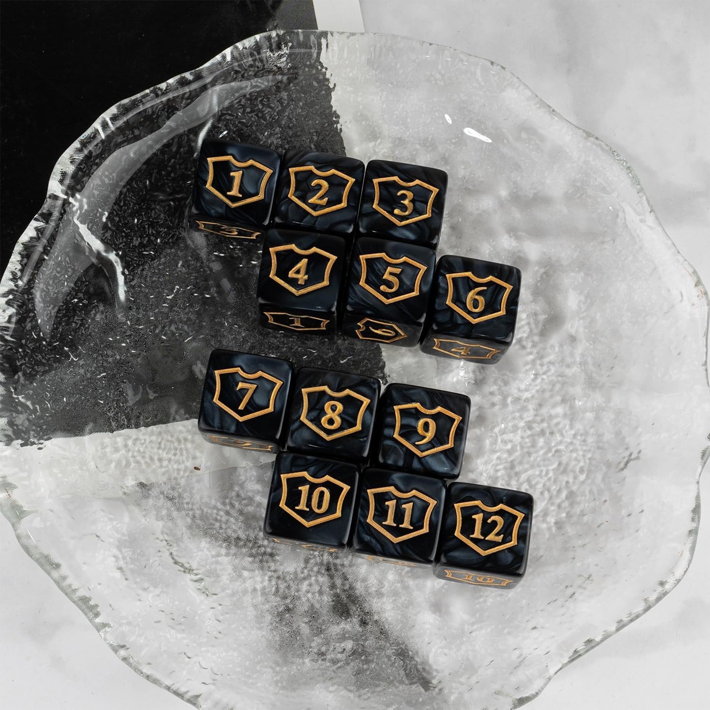 24 Pieces MTG Dice Counters Shield D6 Dice Set Loyalty Life Counter Magic Buff Tokens Compatible with MTG, TCG, Card Games Accessories