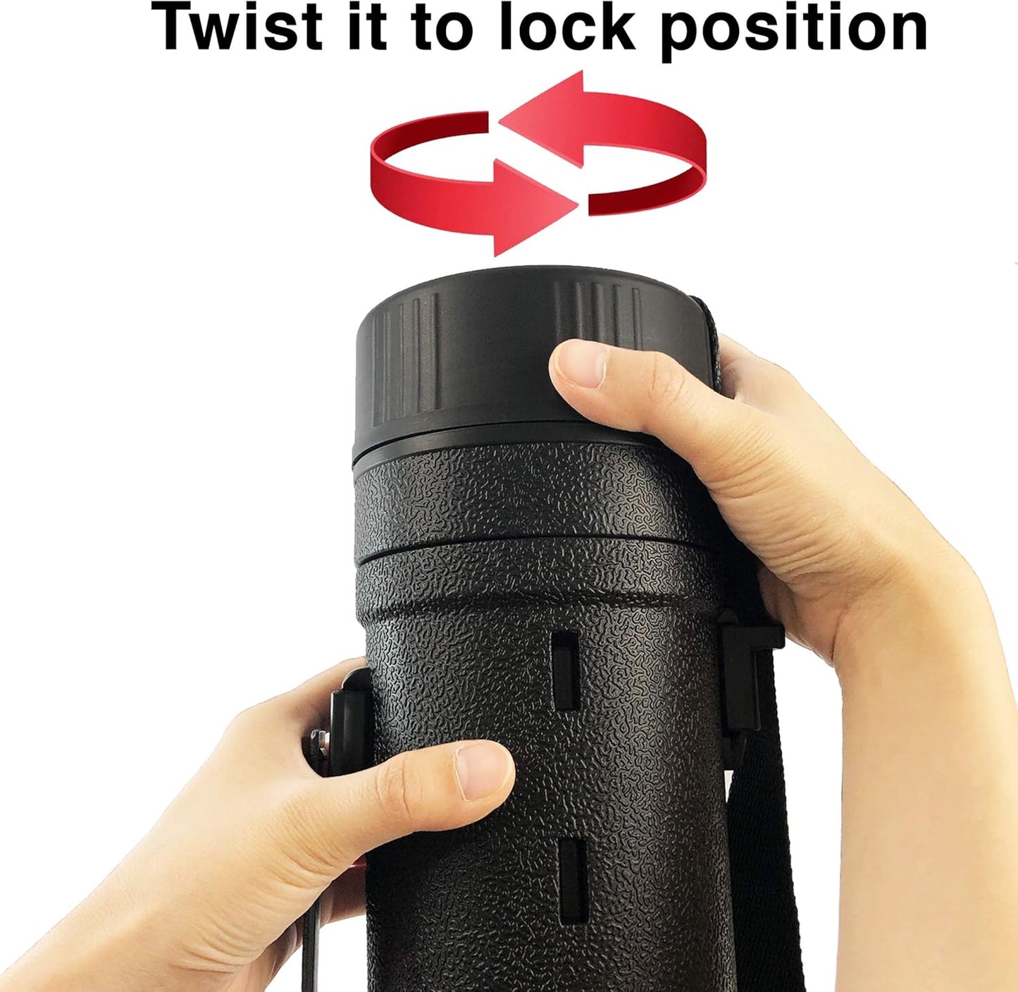 CALPALMY 2-Pack Extendable Poster Tubes Expand from 30.5” to 49” with Shoulder Strap and Handle | Carry Documents, Blueprints, Drawings and Art | Black Portable Durable Round Storage Cases