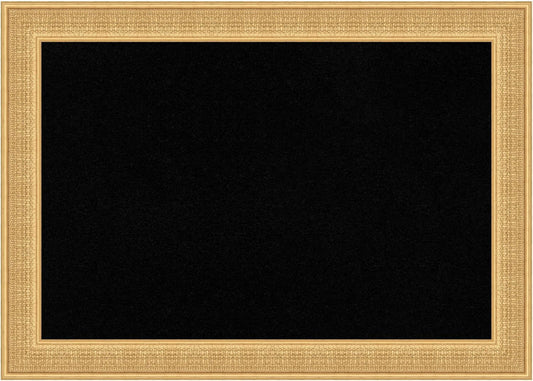Amanti Art Black Cork Board for Wall, 30x42 Vision Board with Gold Wood Frame, Large Corkboard Office Decor for Home Organization, Traditional Corkboard Pinboard to display items for home organization