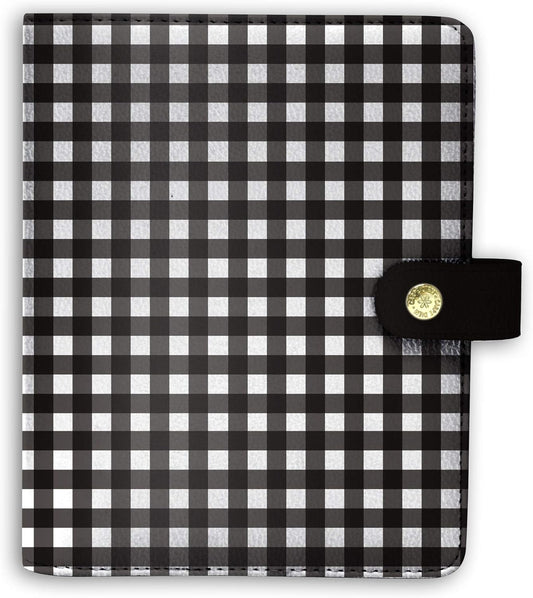 Pukka Pad, Carpe Diem Personal Planner - Soft Cover Binder with Weekly, Monthly Undated Inserts in Tabbed Sections, Interior Pockets and Sticker Sheets - 8 X 7.5 X 1.4 Inches, Buffalo Check