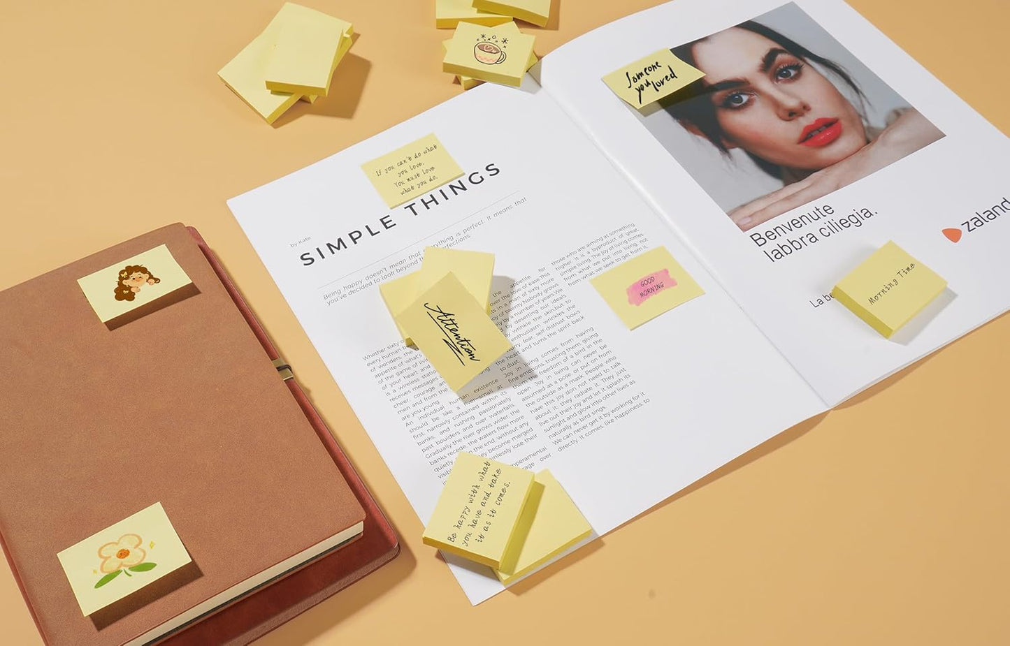 Mini Sticky Notes 1.5x2 in, 36 Pad Yellow Strong Adhesive Post, Suitable for School, Home, Office, Clean Removal