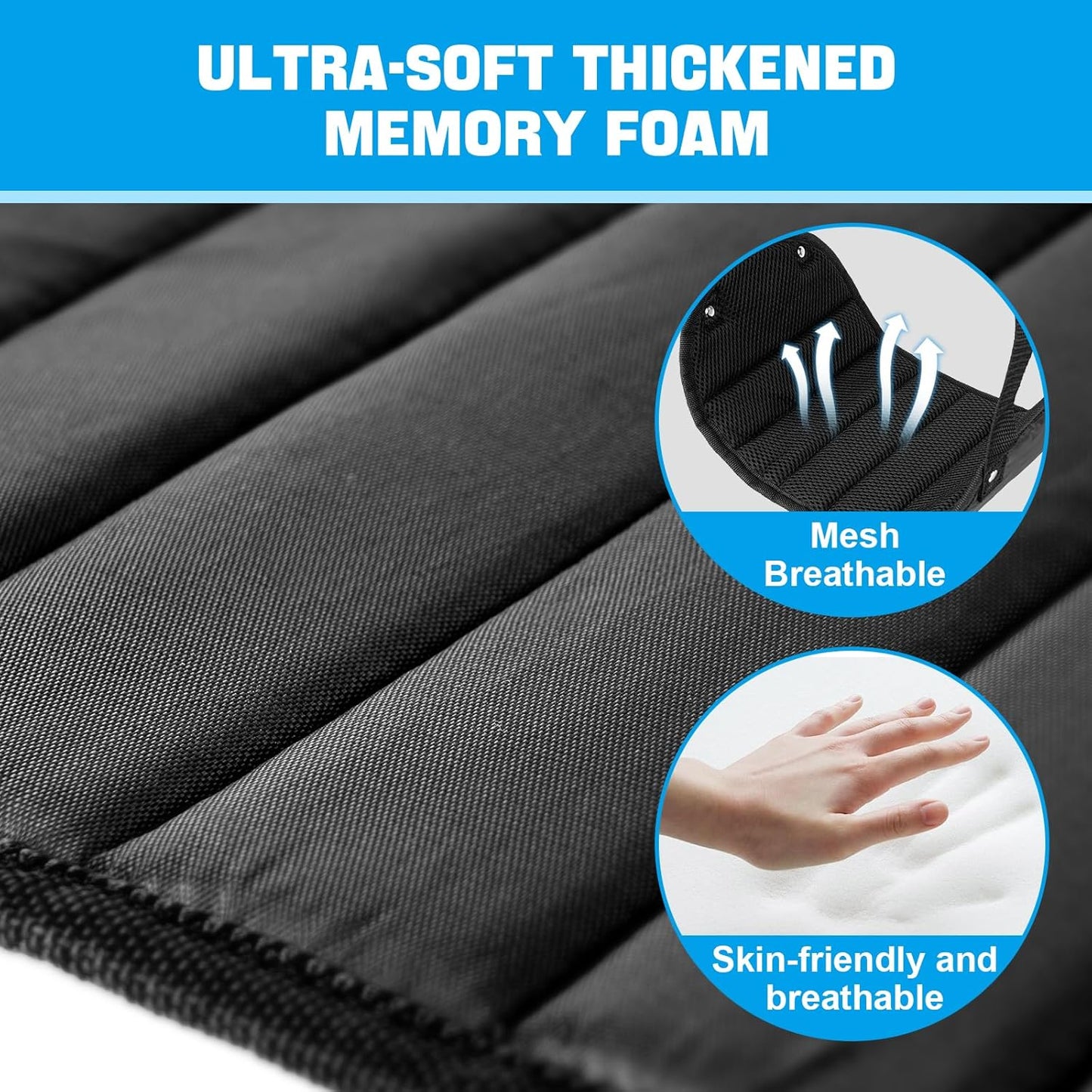 2 Pack Airplane Foot Rest,Portable Airplane Foot Hammock for Under Desk at Work to Relax Your Feet,Adjustable Memory Foam Foot Rest for Air Travel with Ear Plugs and Eye Mask